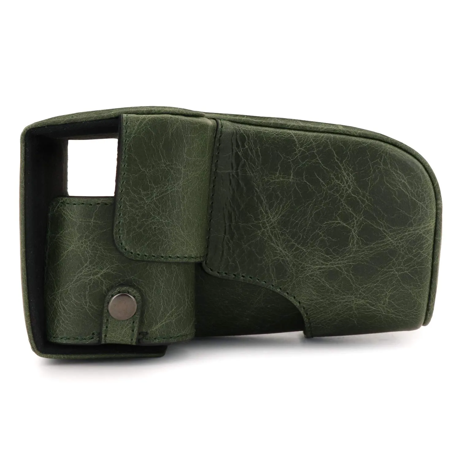 MegaGear A6100 A6400 custodia vera pelle 18-135mm verde