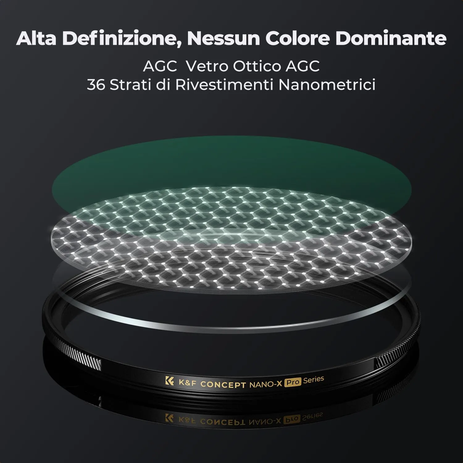 K&F Concept Nano-Xcel Pro Filtro UV 82mm Ottone