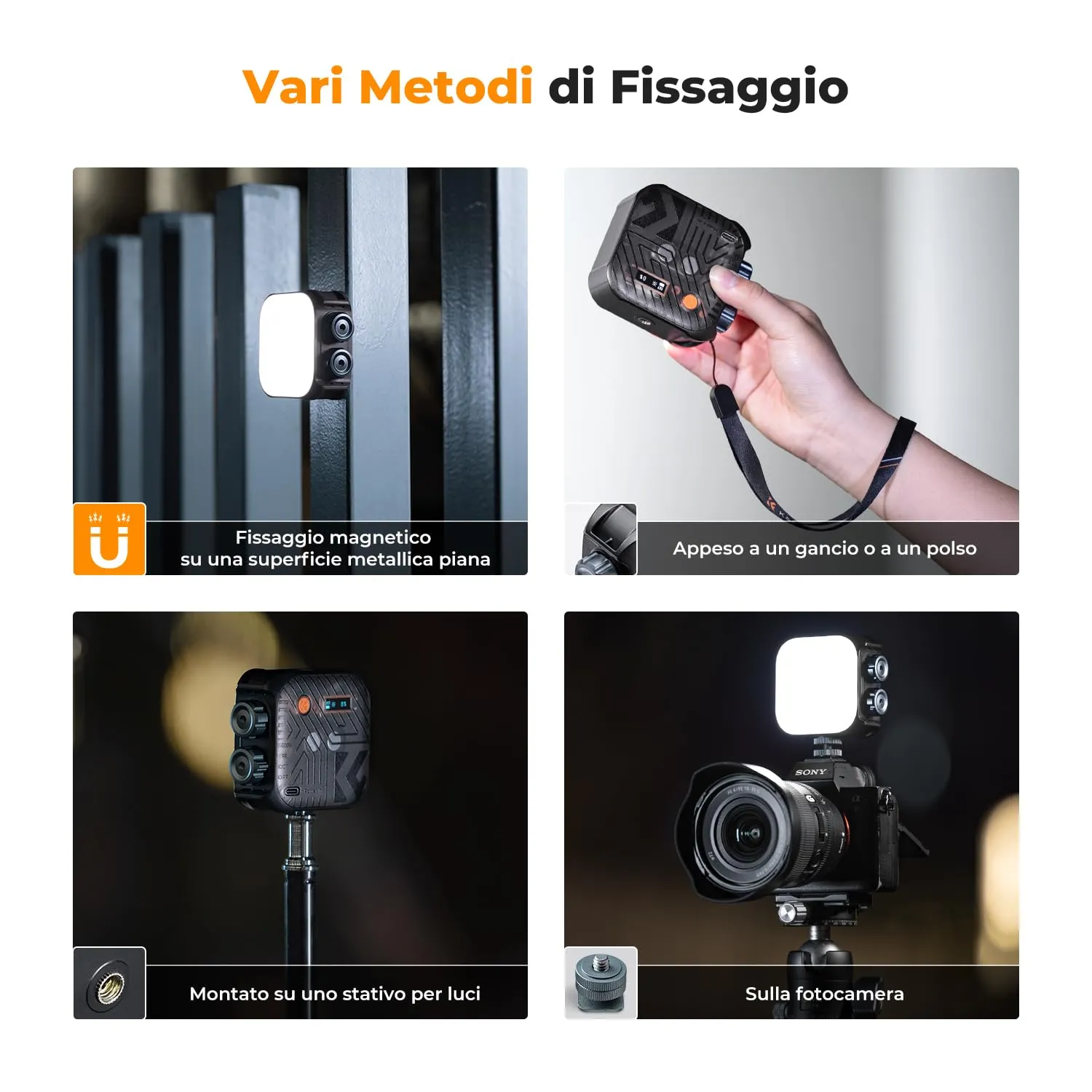 K&F Concept Luce Video LED Bicolore 2500-9900K Nera
