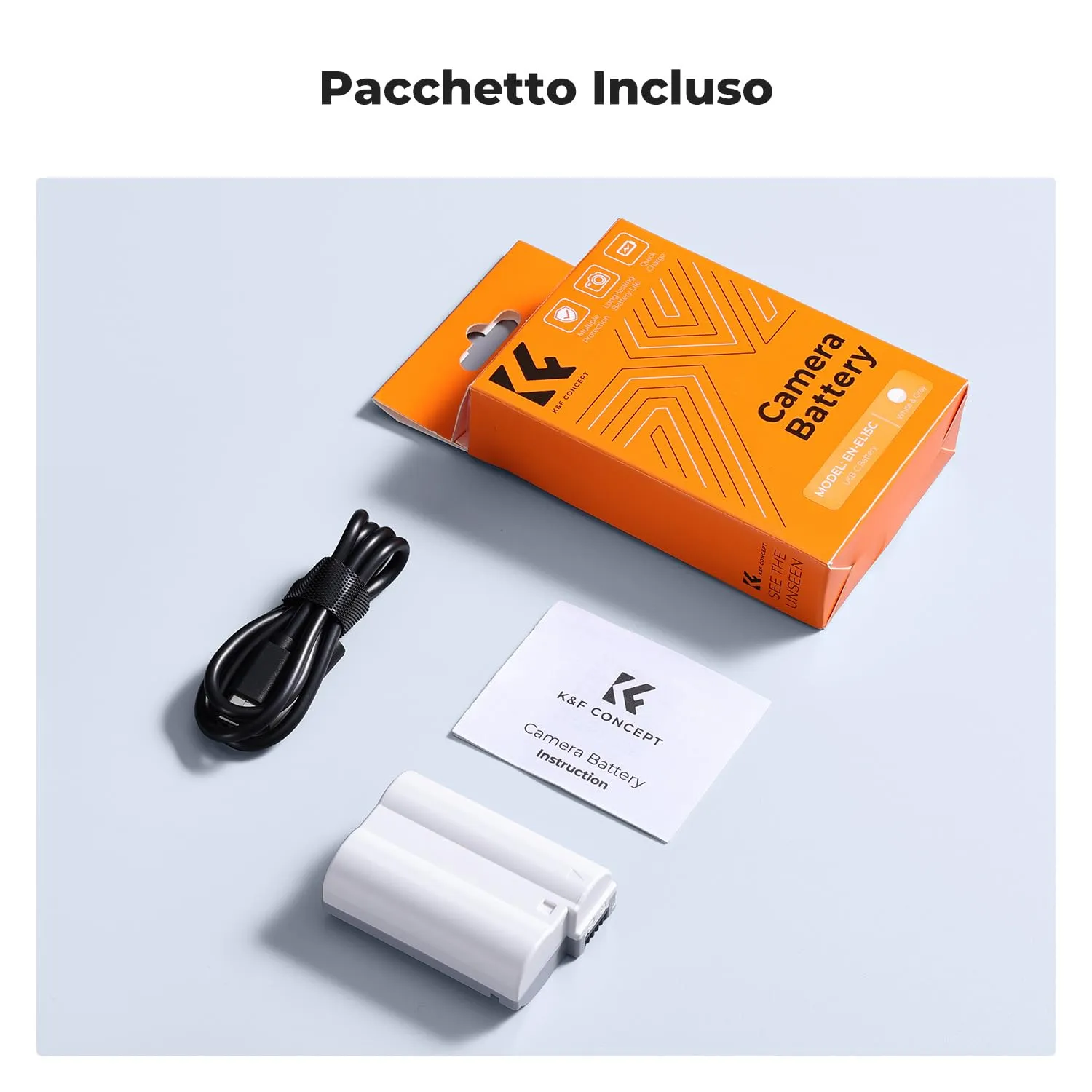 K&F Concept EN-EL15C Batteria Nikon 2600mAh USB-C