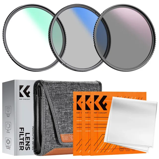 K&F Concept Nano-Klear Kit Filtri 67mm UV+CPL+ND4