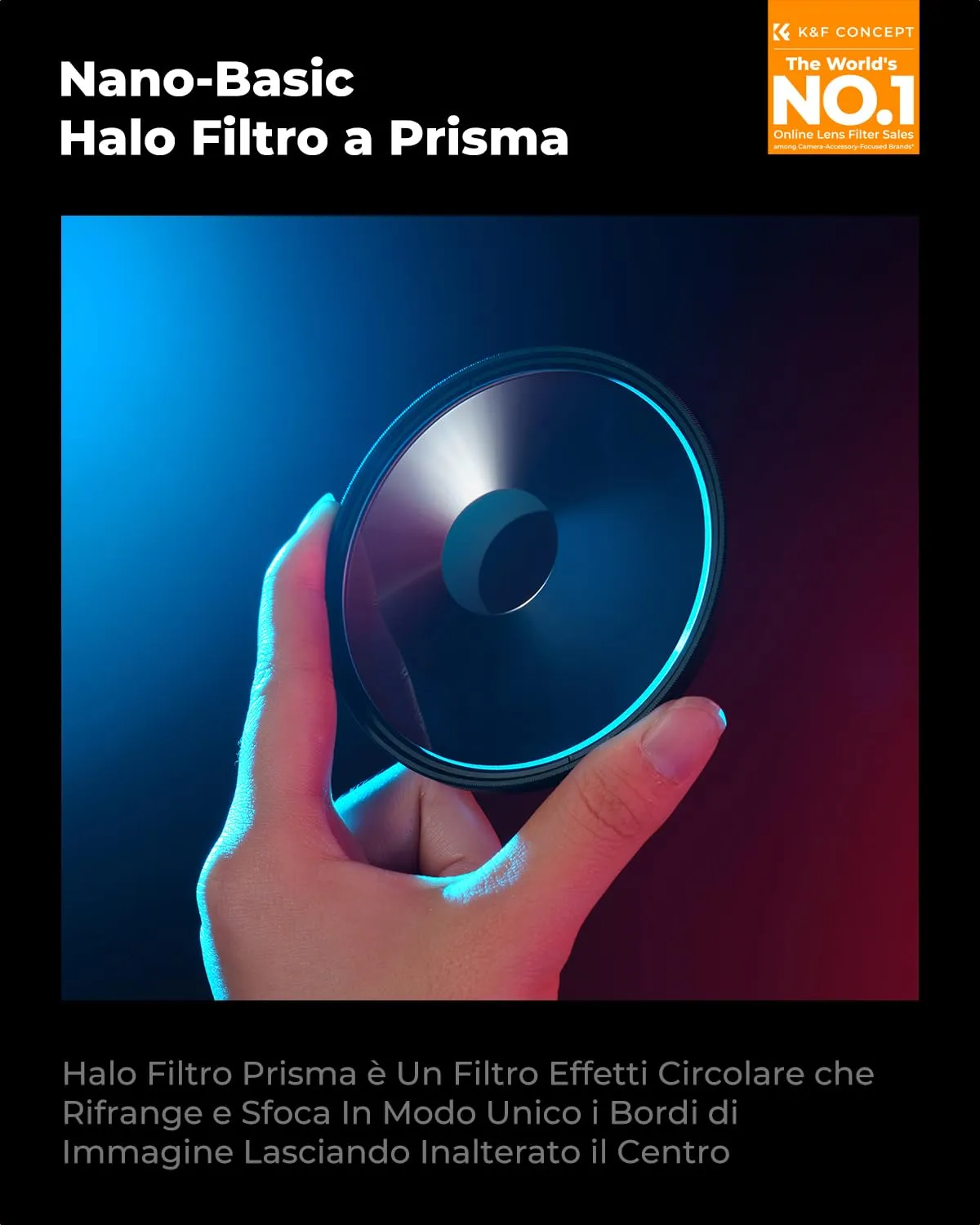 K&F Concept Spirale Halo filtro effetti 82mm alone rotativo
