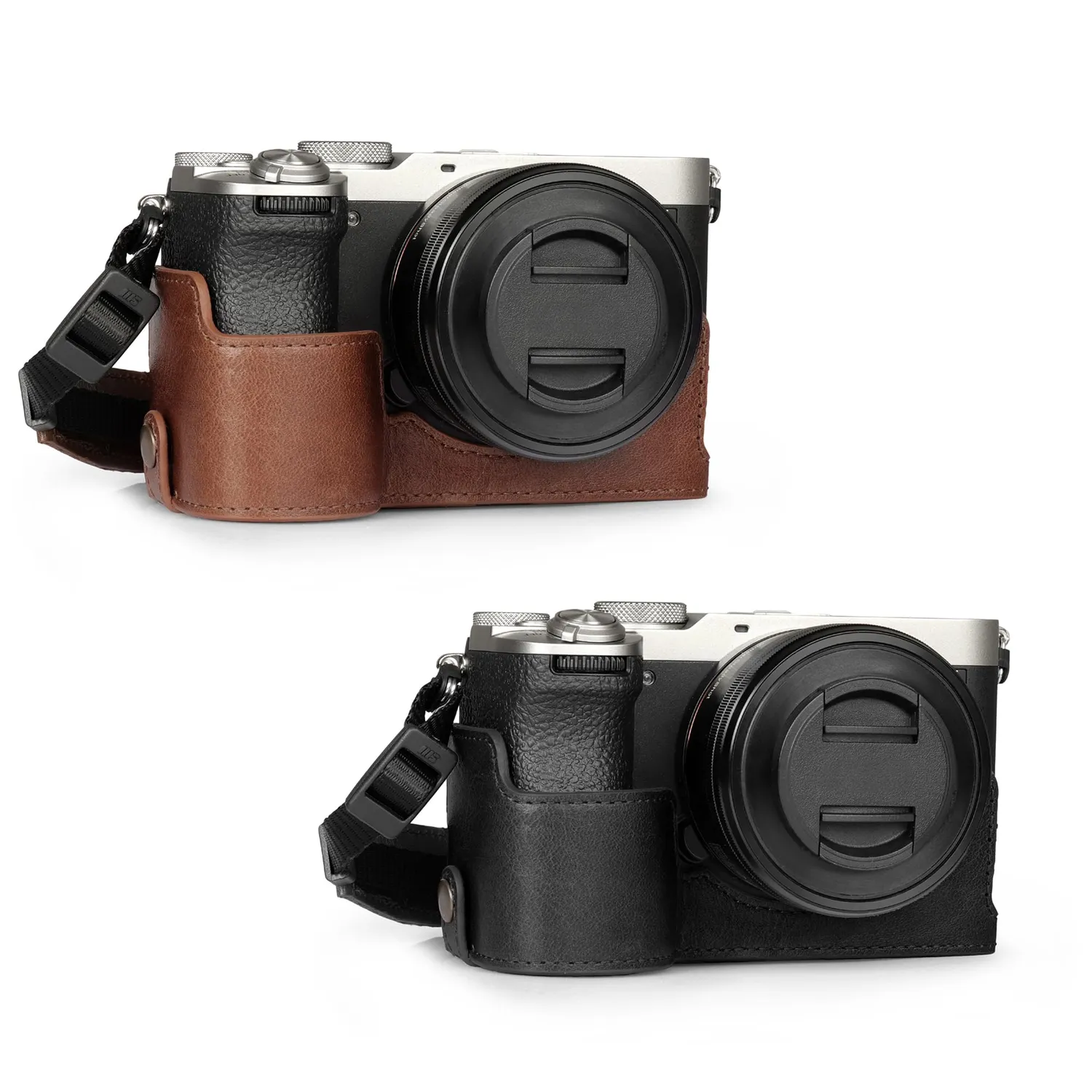 MegaGear custodia pelle Sony A7C II marrone protettiva