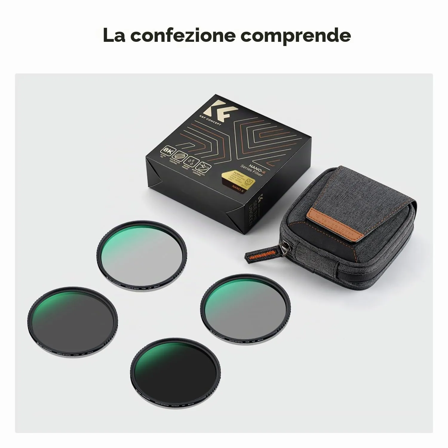 K&F Concept Nano-Xcel Kit 4 Filtri ND 67mm