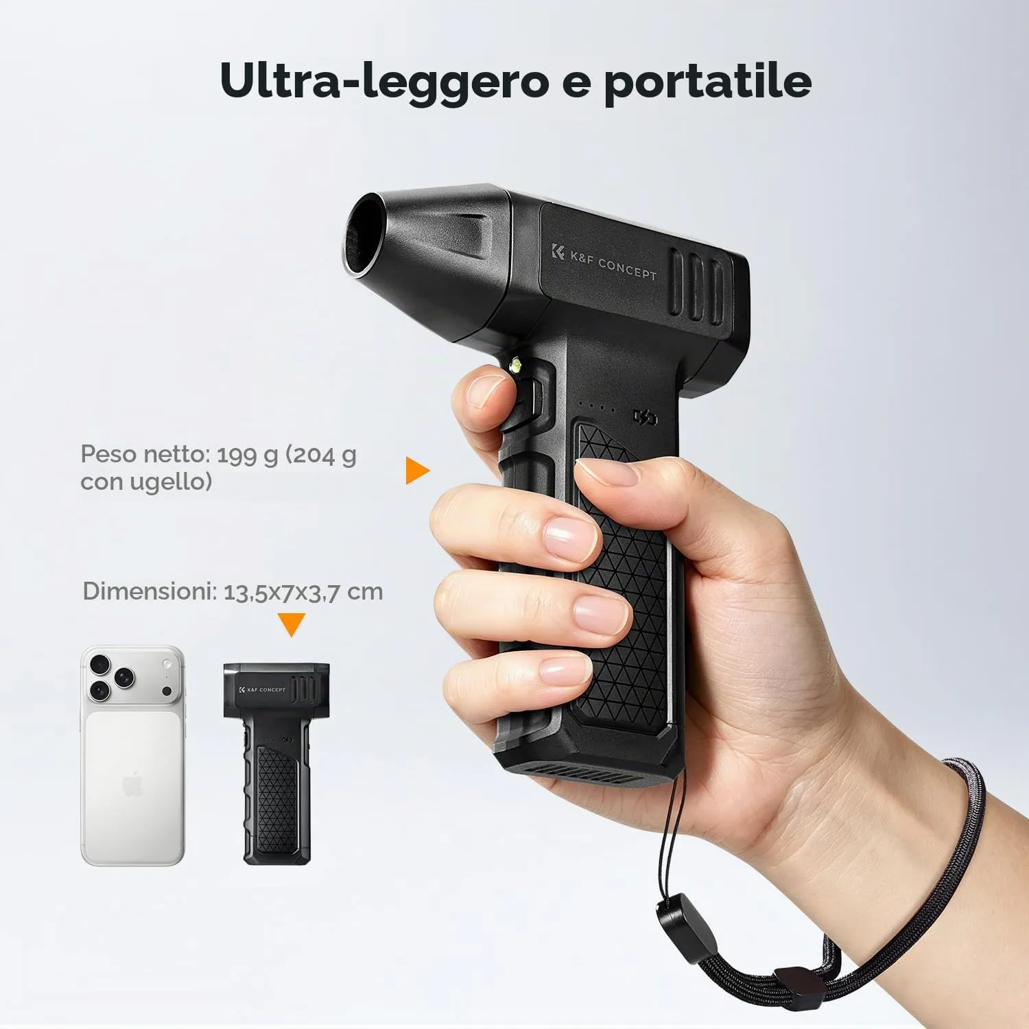 K&F Concept Soffiatore Aria Compressa 110K 3 Velocità LED