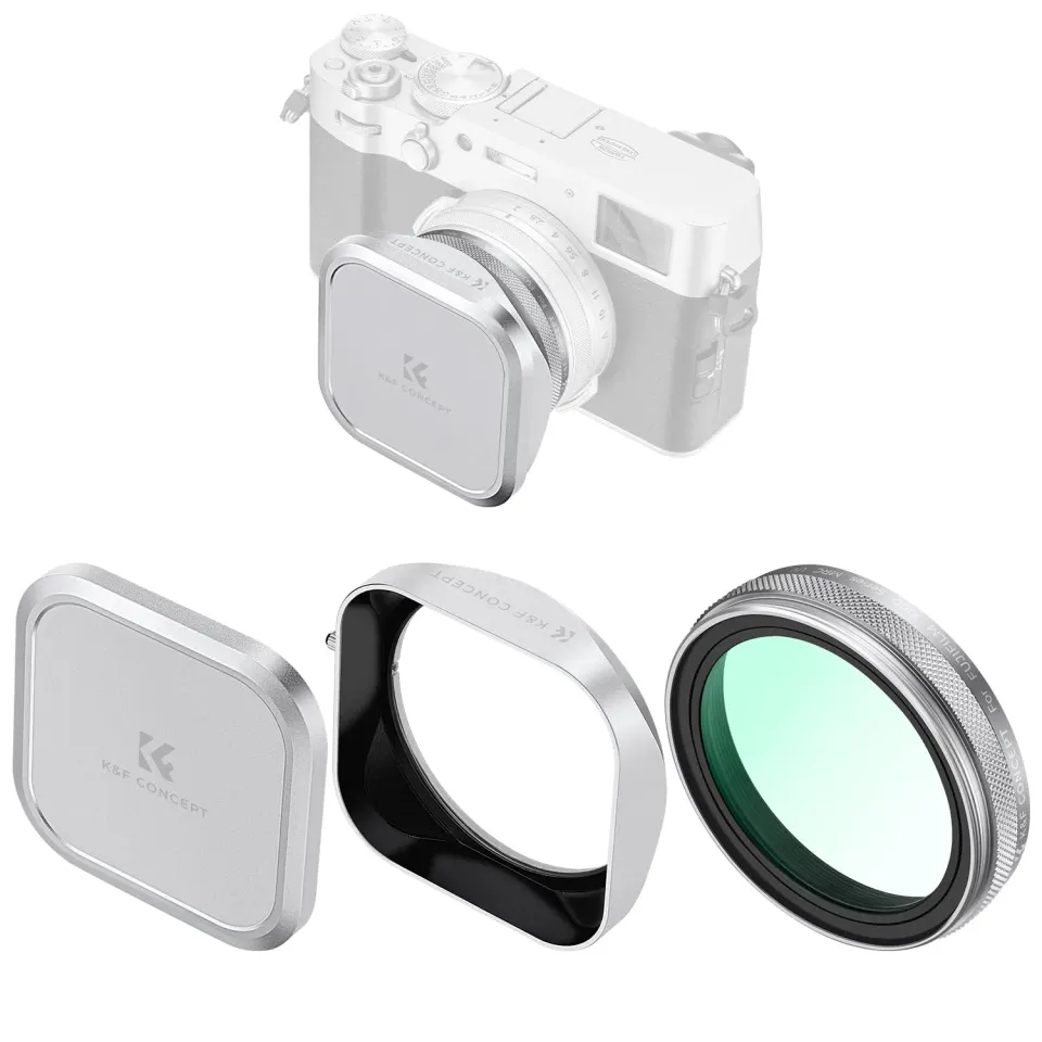K&F Concept Nano-Xcel filtro UV Fujifilm X100 con tappo