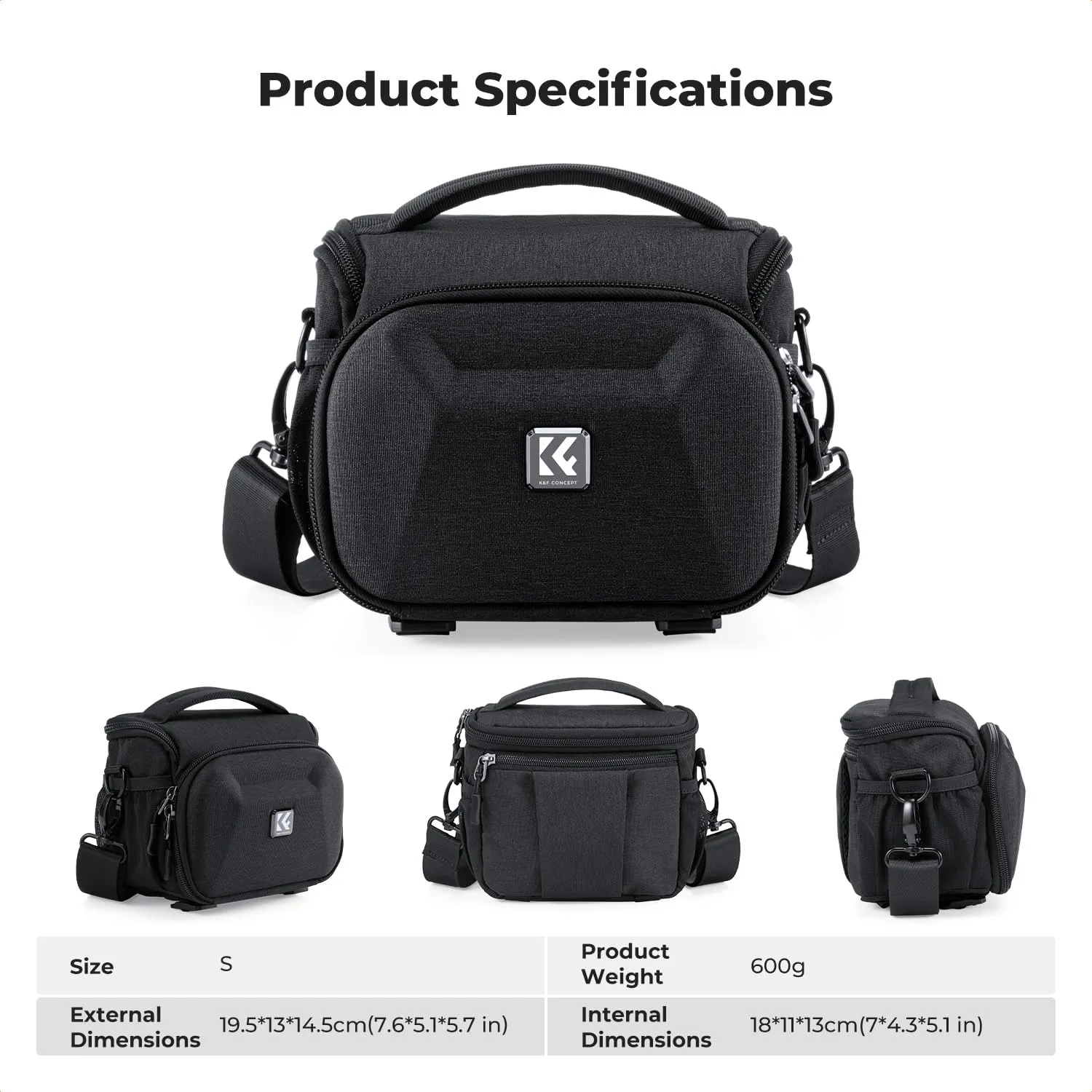 K&F Concept Borsa Fotografica EVA Rigida 24x15x18 Impermeabile