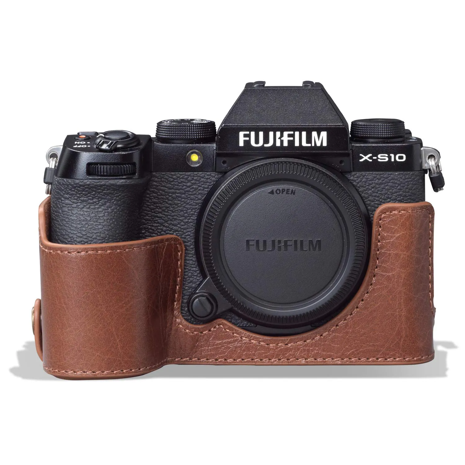 MegaGear Ever Ready X-S10 custodia vera pelle nera Fujifilm