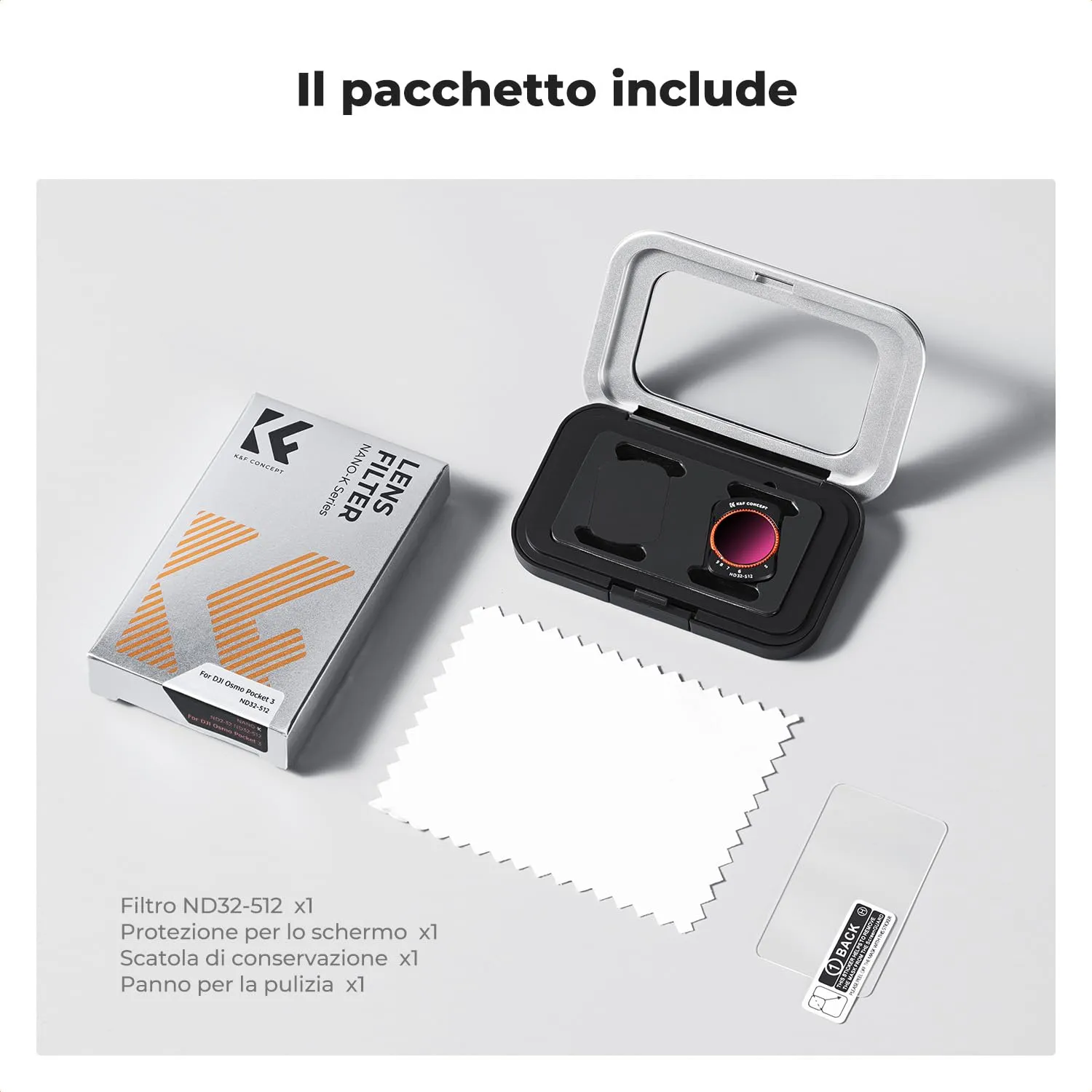 K&F Concept SerieK filtro ND32-512 Osmo Pocket magnetico