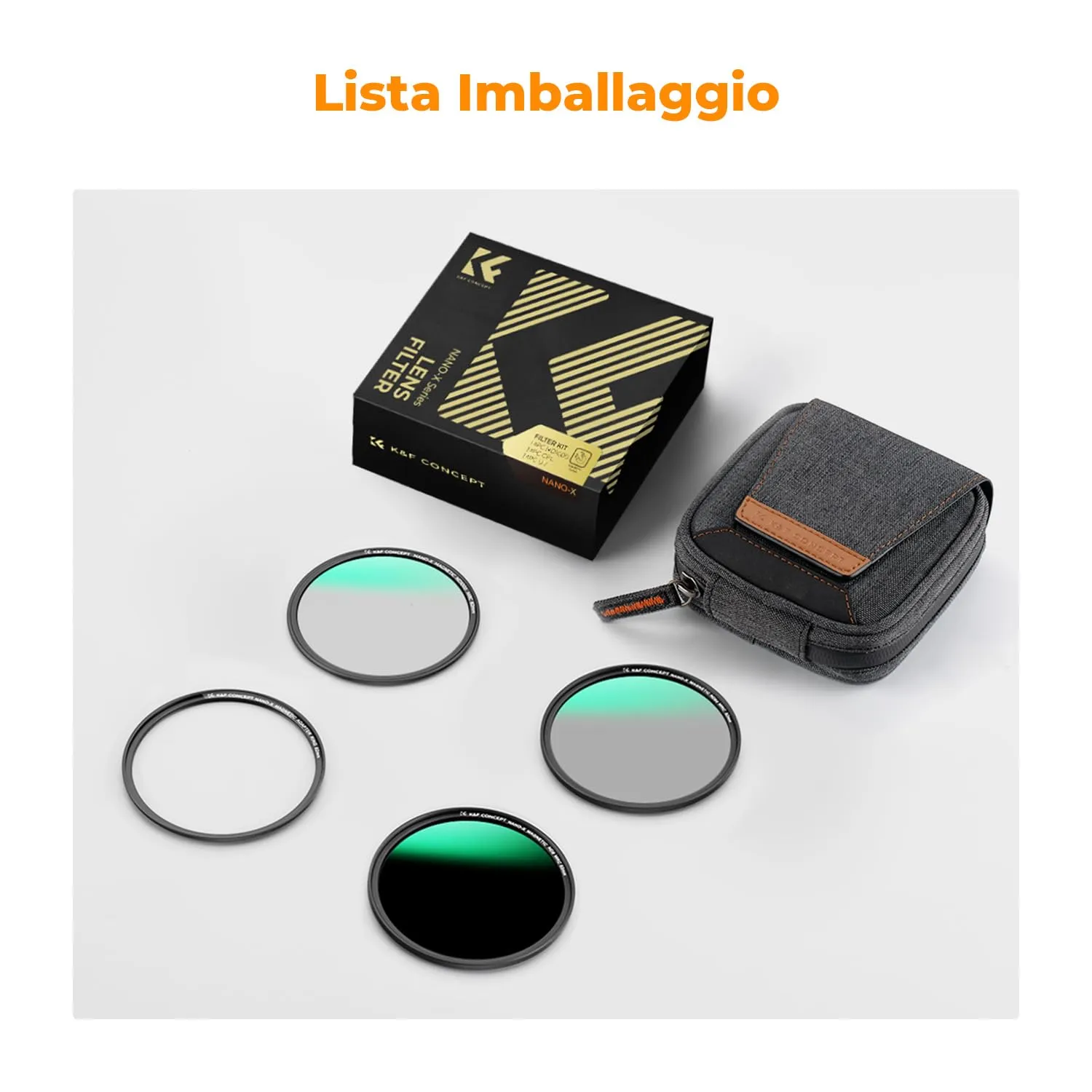 K&F Concept Nano-Xcel Kit 82mm Filtri Magnetici MCUV+CPL+ND1000