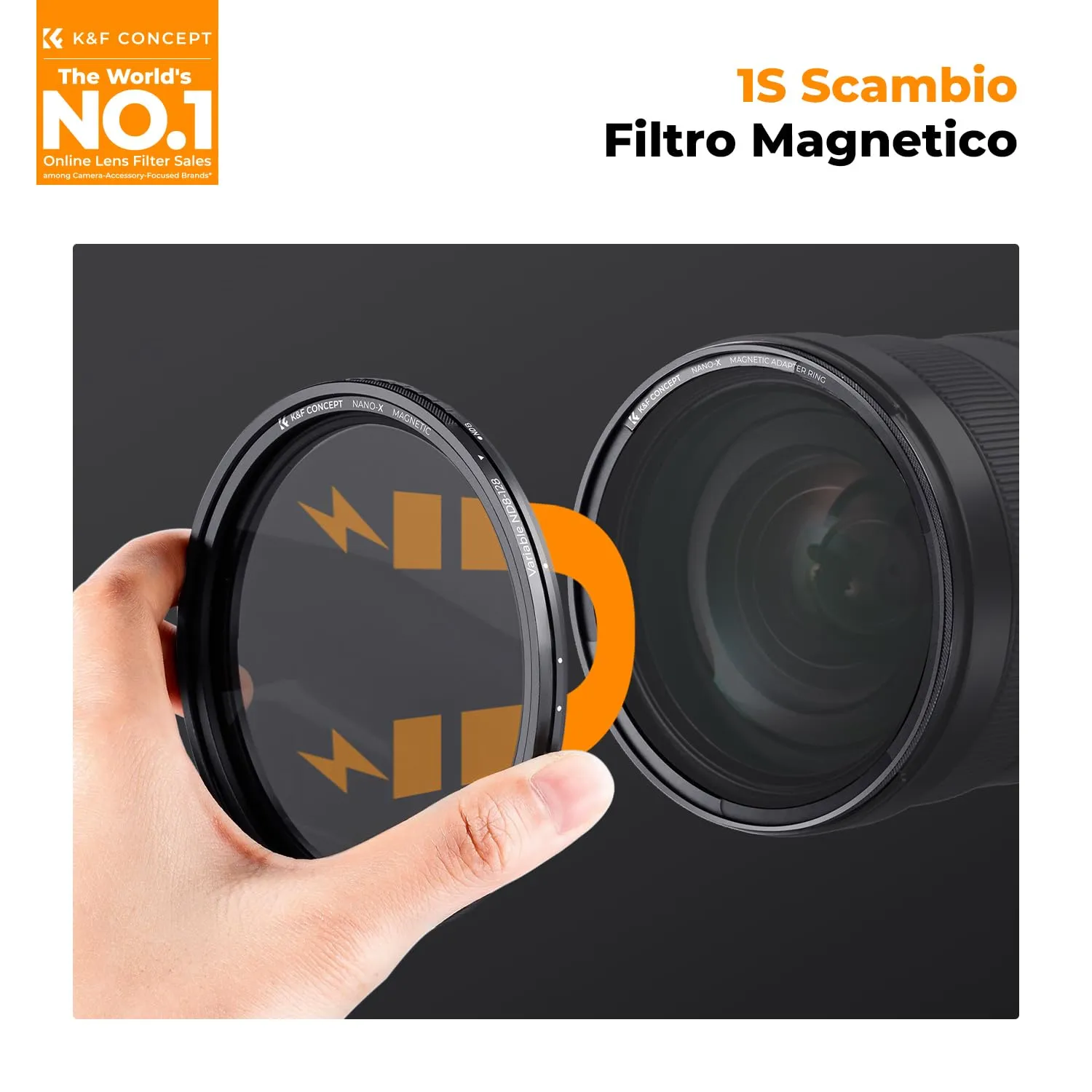 K&F Concept Nano-Xcel 67mm filtro ND8-128 magnetico 1-5 stop