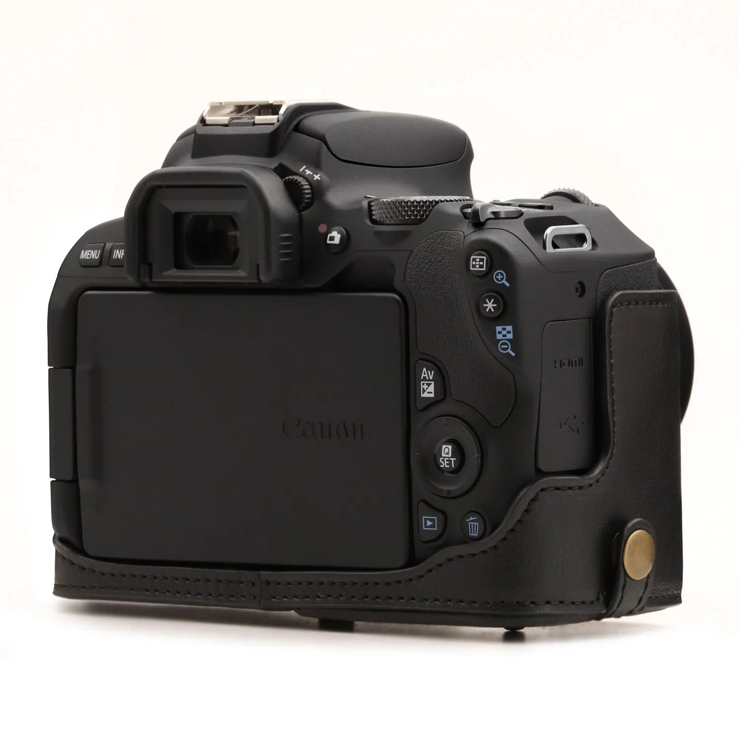 MegaGear Ever Ready custodia pelle Canon 250D 200D 18-55mm