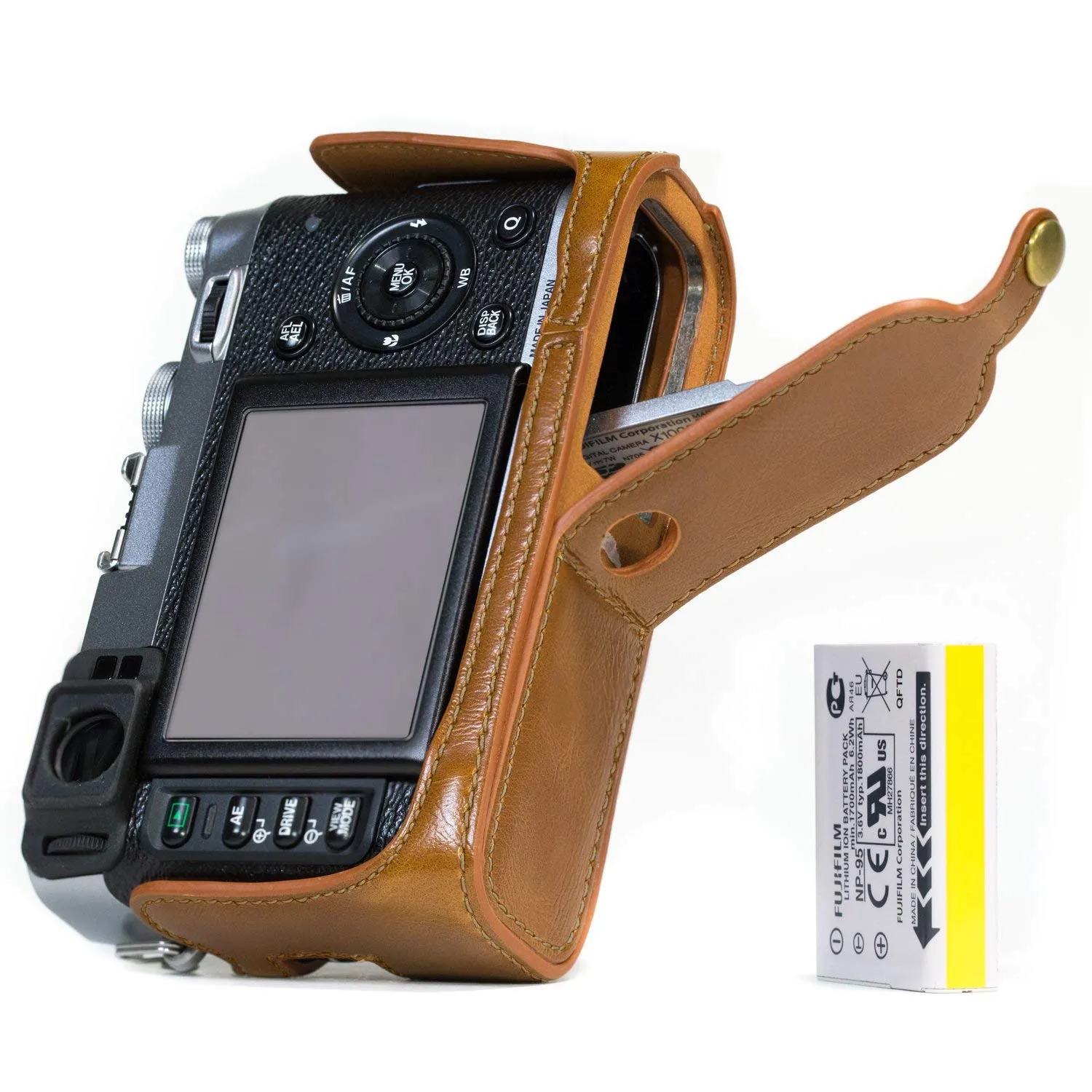 MegaGear Ever Ready Custodia X100S ecopelle accesso batteria