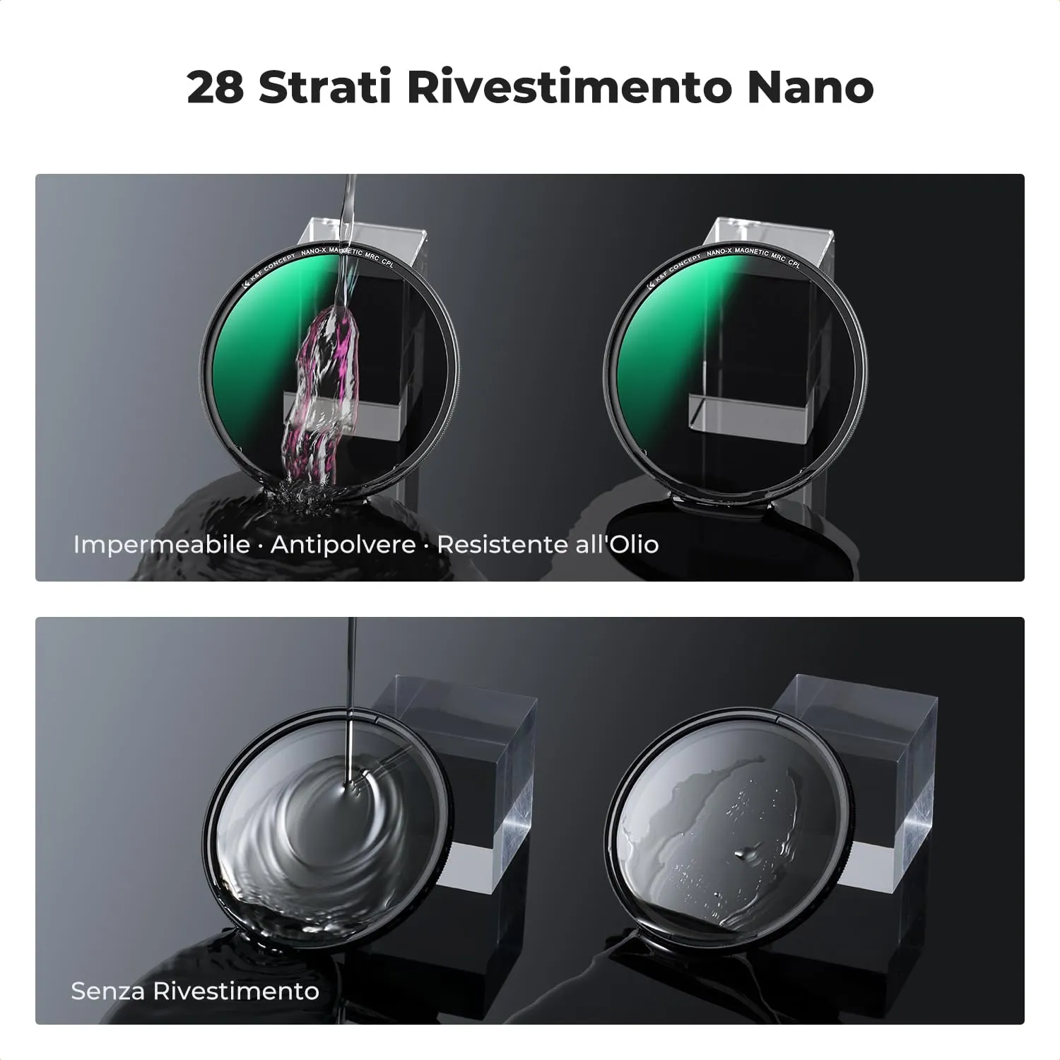 K&F Concept Nano-Xcel 82mm filtro polarizzatore magnetico