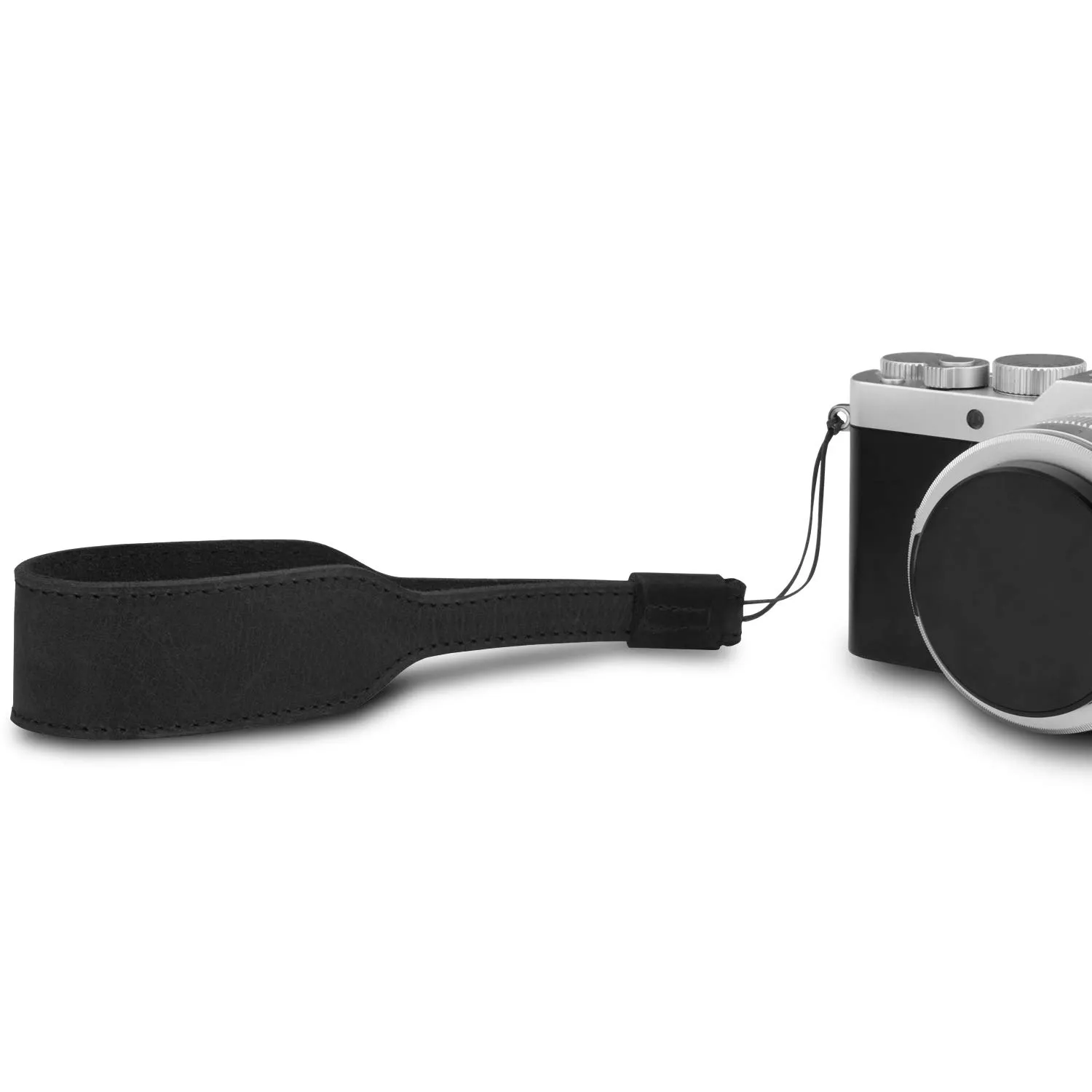 MegaGear cinghia polso pelle nero fotocamera
