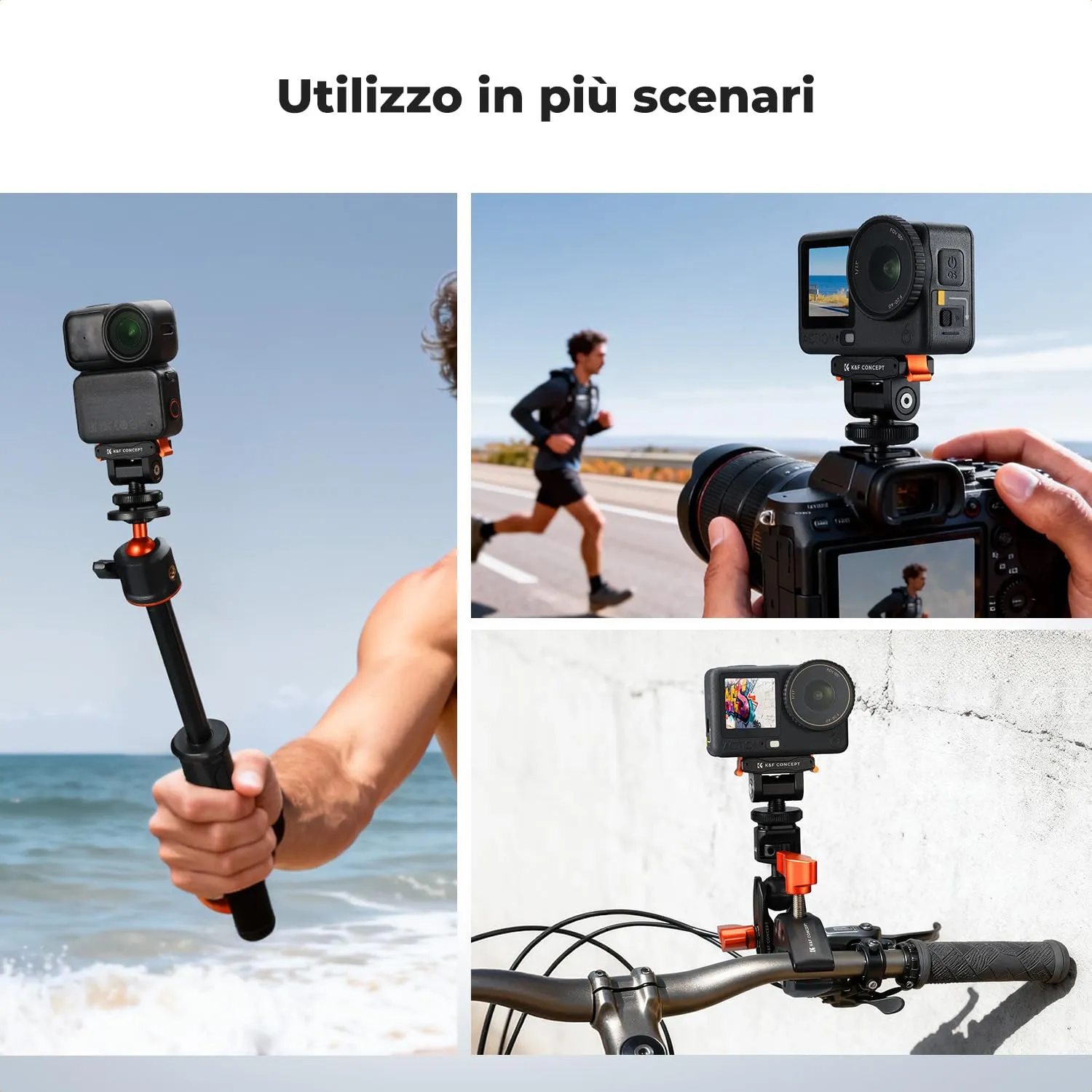 K&F Concept Slitta Fredda Magnetica Supporto Osmo Action 6/Nano