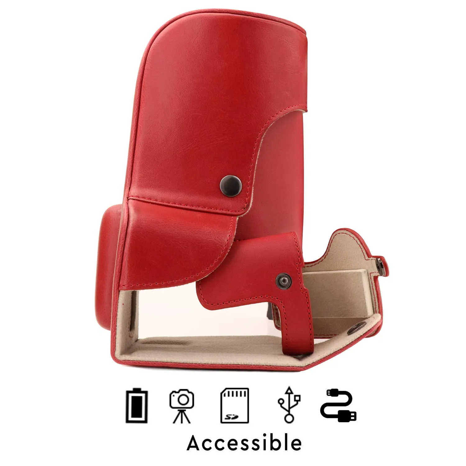 MegaGear MG1554 custodia fotocamera rossa Canon 760D