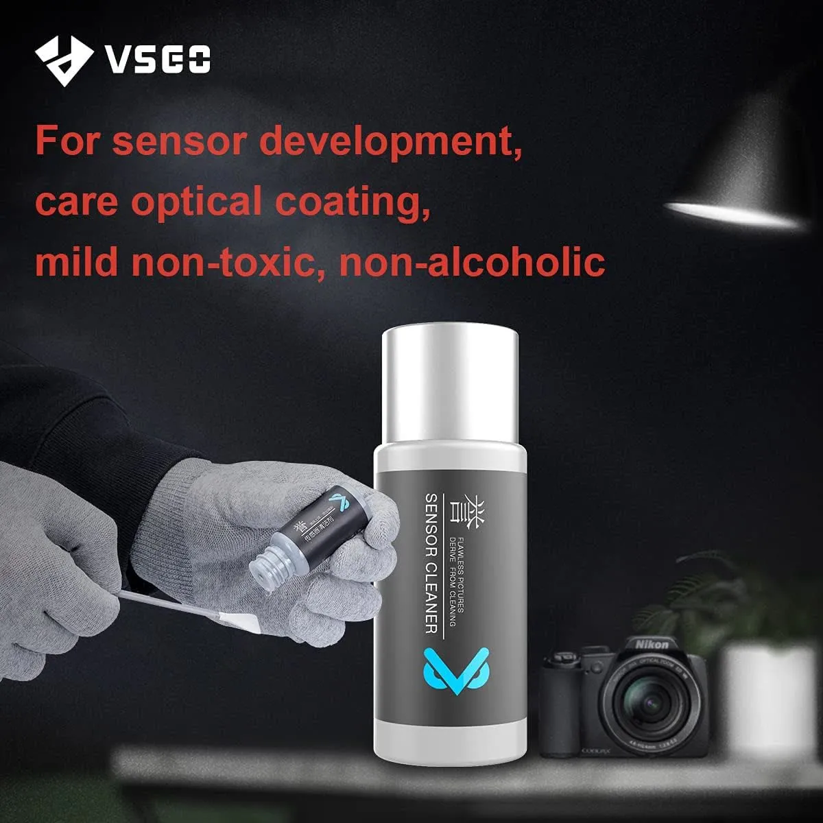 VSGO VS-S04E kit pulizia sensore 34mm 13 pezzi