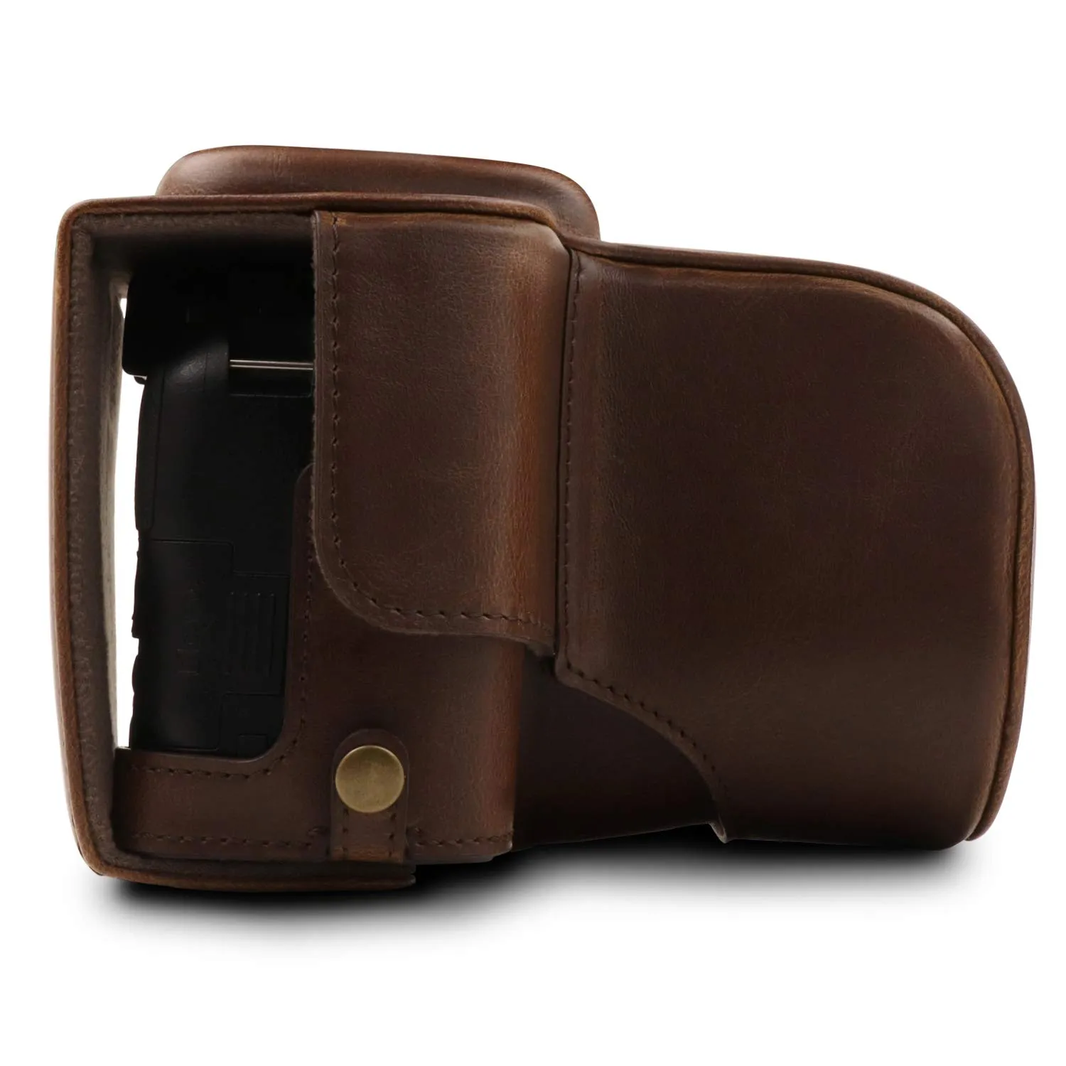 MegaGear Ever Ready custodia pelle Nikon D3500 marrone scuro