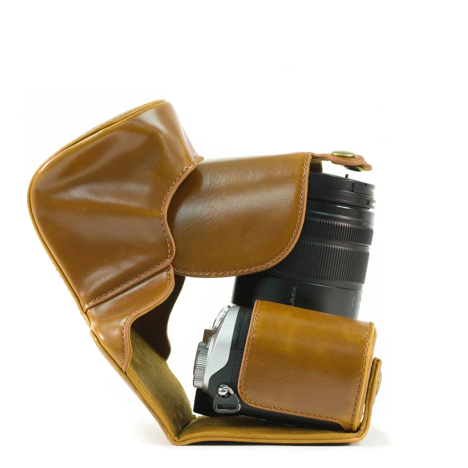 MegaGear Ever Ready custodia ecopelle per Panasonic GX8 14-140mm