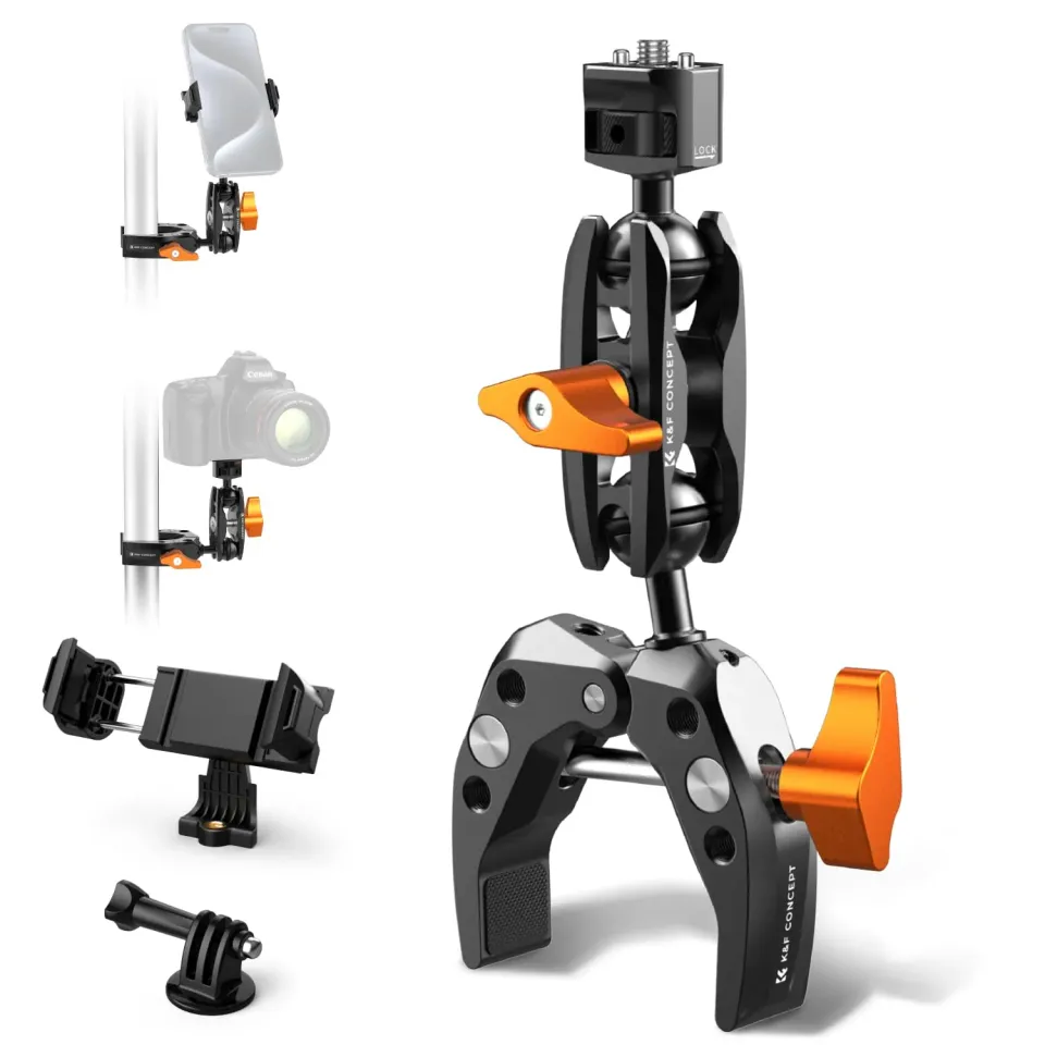 K&F Concept Magic Arm braccio articolato Super Clamp 5kg 1/4"