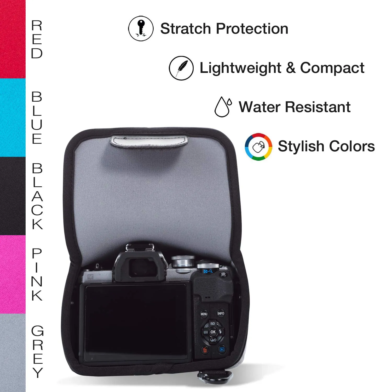 MegaGear Olympus E-M10 IV custodia neoprene grigia
