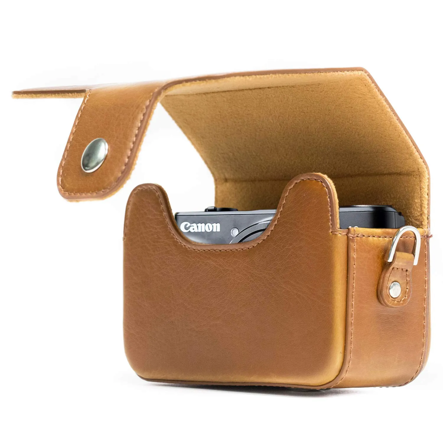 MegaGear MG1511 Custodia Fotocamera SX740 SX730 Marrone ecopelle