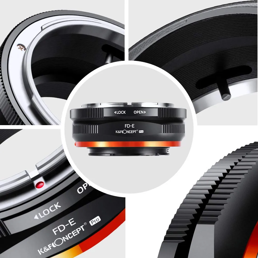 K&F Concept FD-E adattatore obiettivo Canon FD-Sony E opaco
