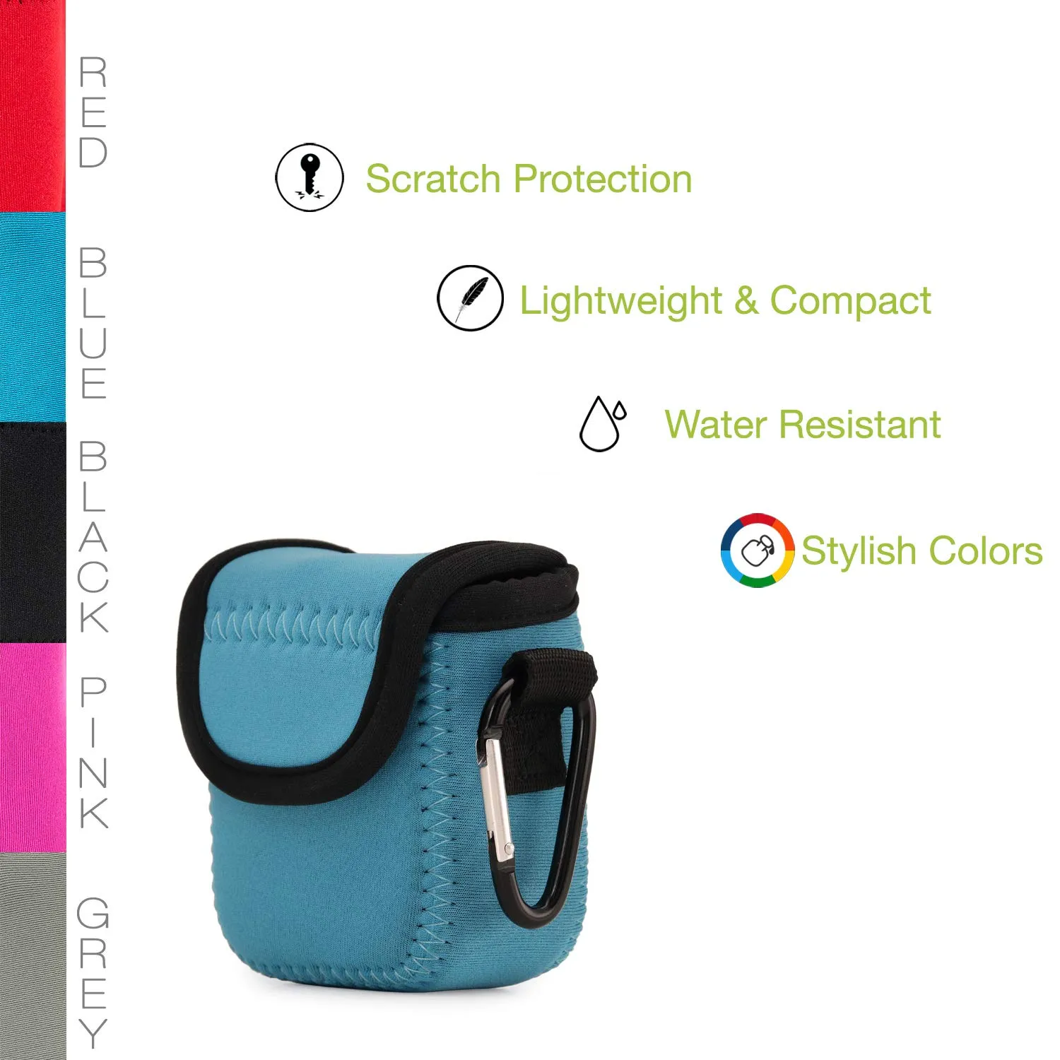 MegaGear custodia neoprene GoPro Max blu ultraleggera