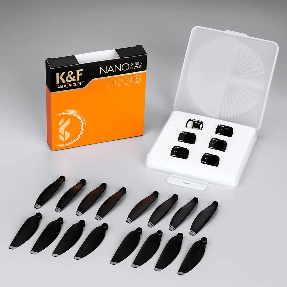 K&F Concept Bright Day Kit filtri drone DJI Mini 2 + eliche ND/PL