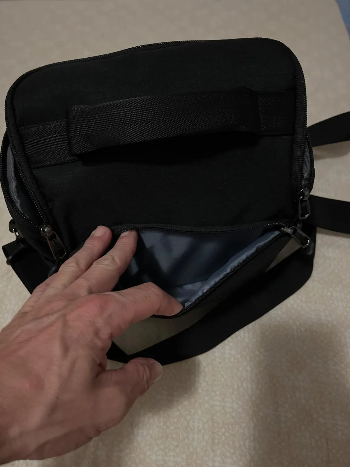 K&F Concept borsa fotocamera tracolla azzurra DSLR mirrorless