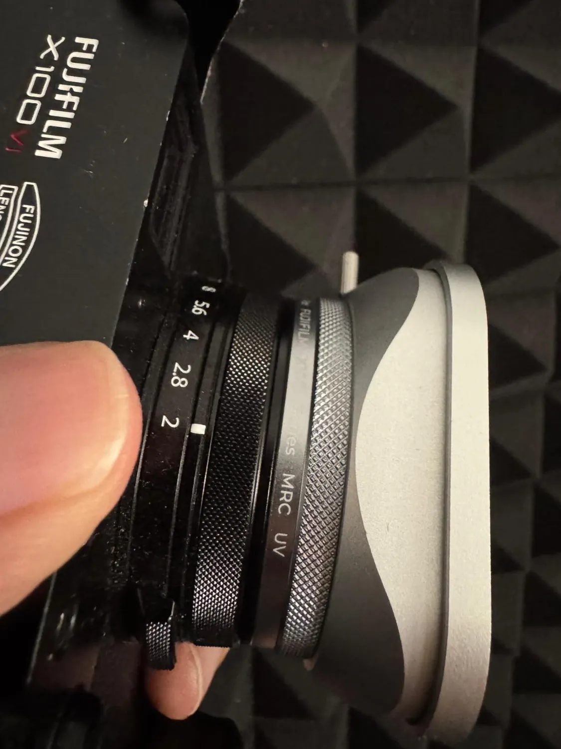 K&F Concept Nano-Xcel filtro UV Fujifilm X100 con tappo