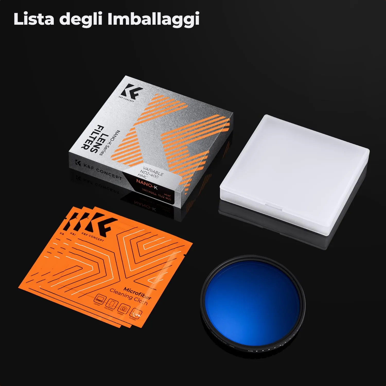 K&F Concept Nano-Klear ND2-400 filtro ND 82mm 1-9 stop