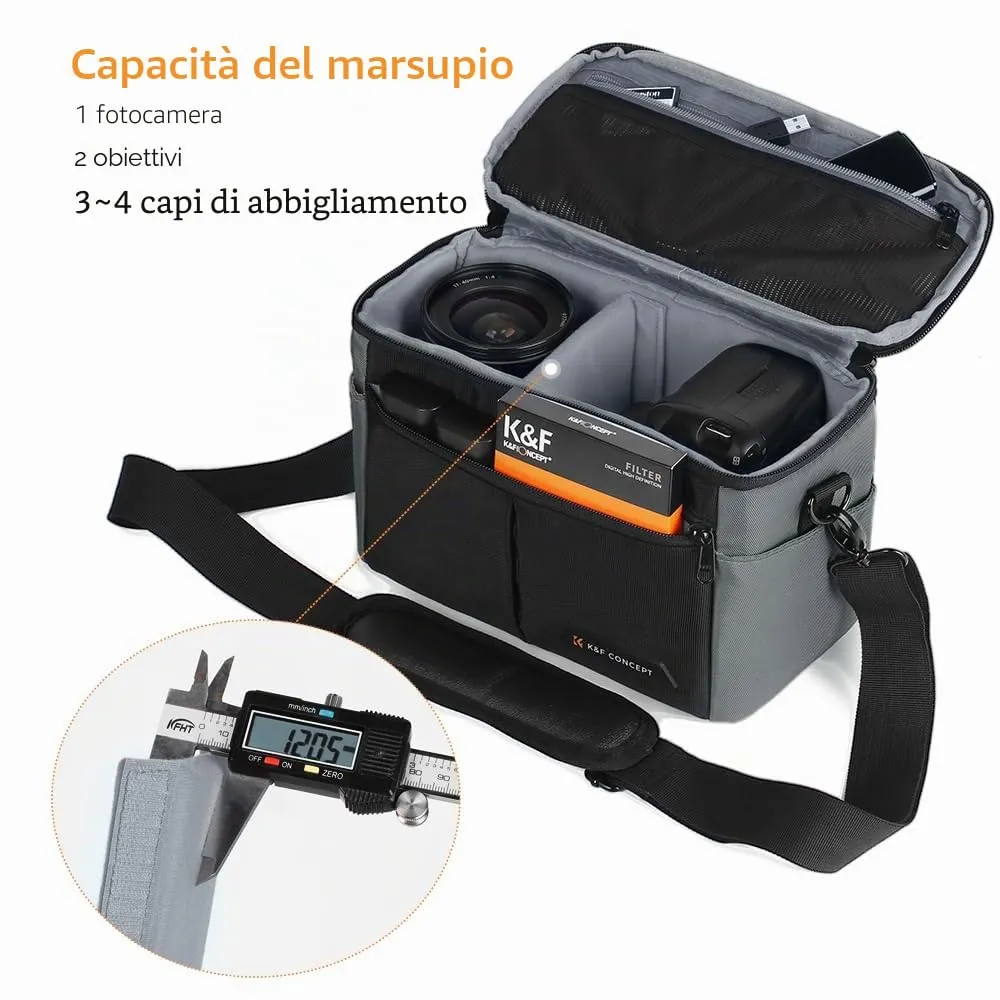 K&F Concept zaino fotocamera 32L 15,6" nero professionale