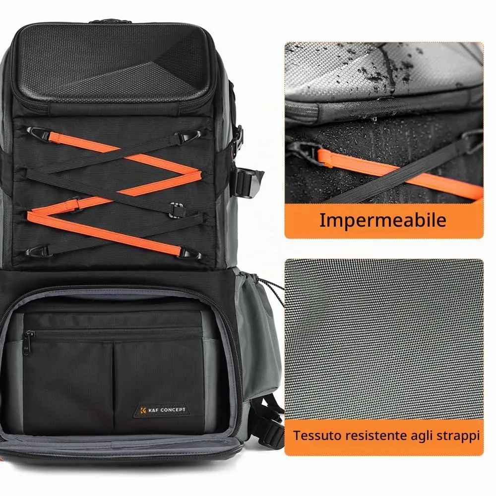 K&F Concept zaino fotocamera 32L 15,6" nero professionale