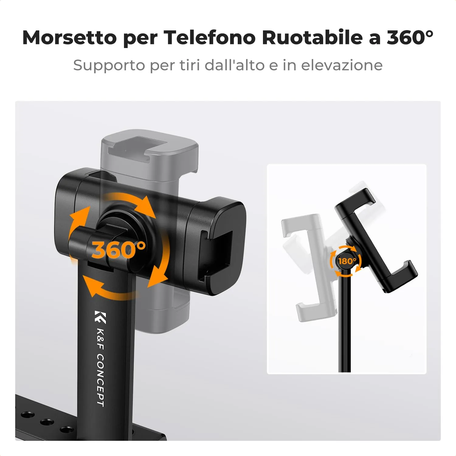 K&F Concept Supporto Telefono DJI Osmo Pocket 3/4 Vlog