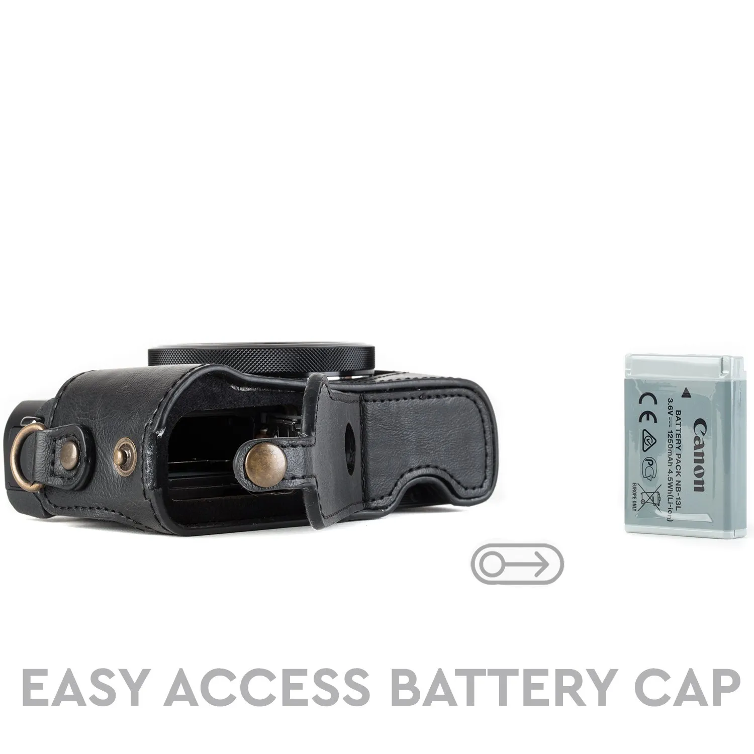 MegaGear Ever Ready MG951 custodia fotocamera Canon G7 X II nera