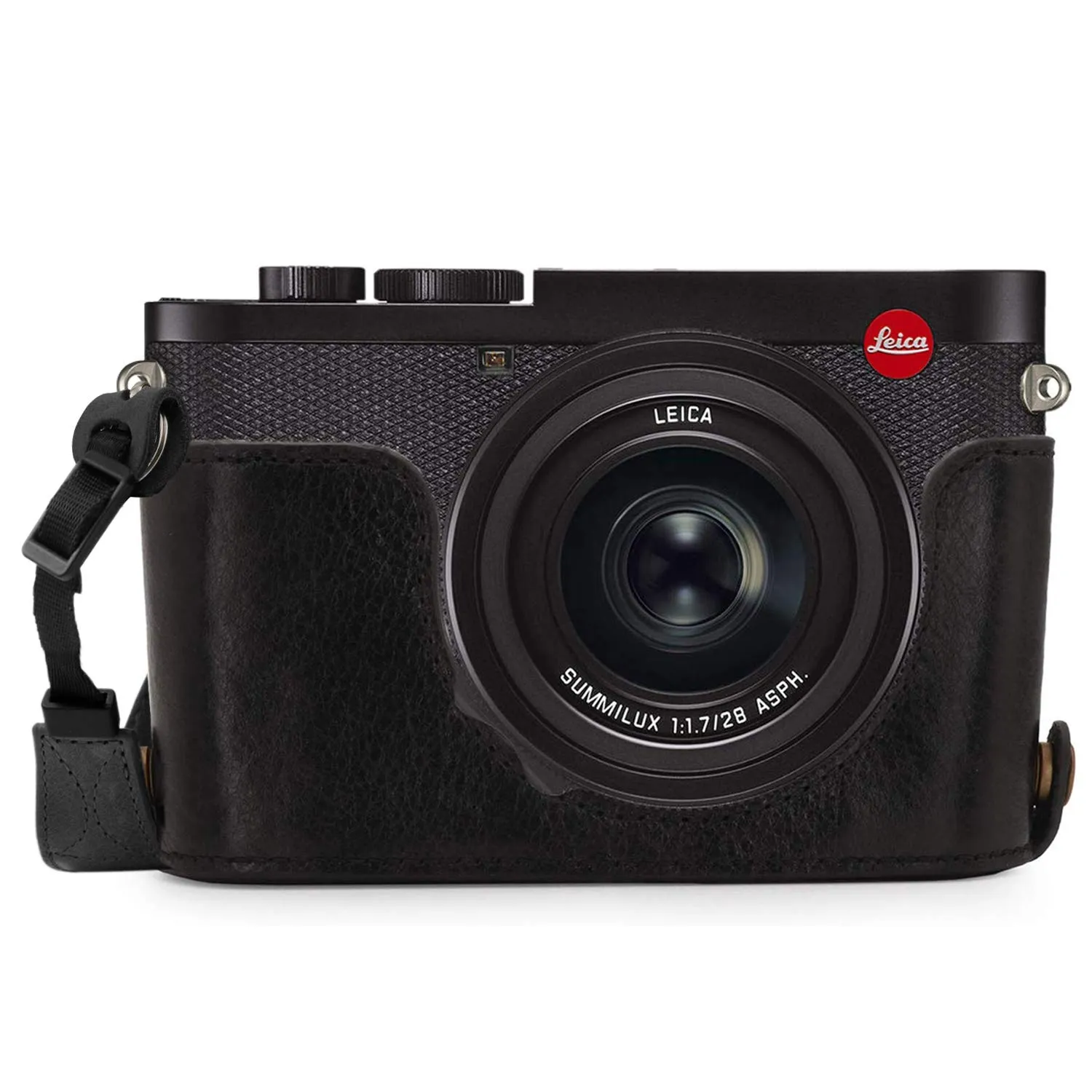 MegaGear MG1719 Mezza Custodia Pelle per Leica Q2 Marrone