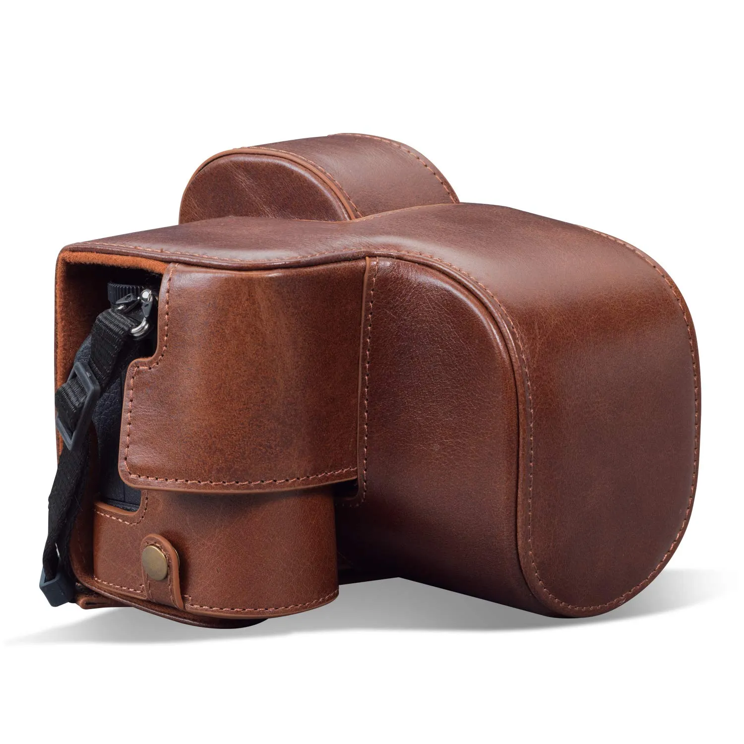 MegaGear Nikon Z5 custodia fotocamera pelle vera nera