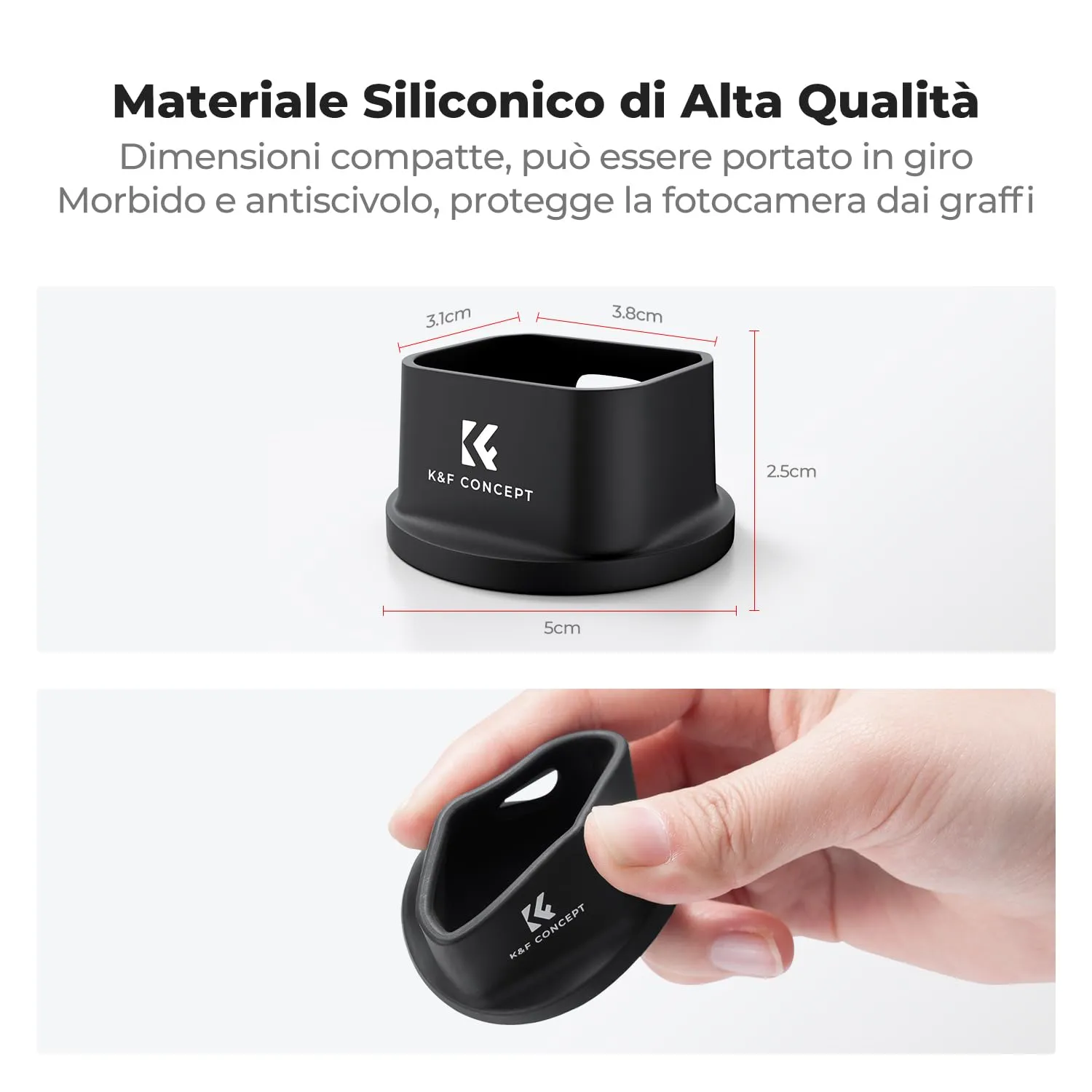 K&F Concept supporto silicone DJI Osmo Pocket 3 stand scrivania