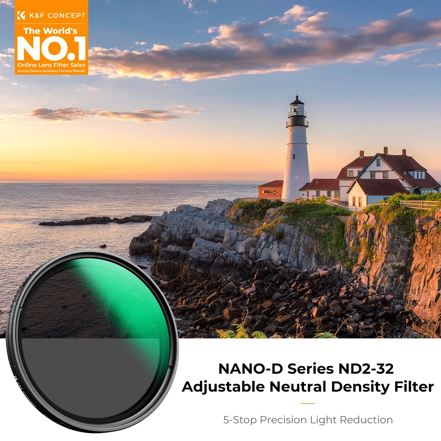 K&F Concept Nano-Dazzle ND2-32 filtro ND variabile 49mm 1-5 stop