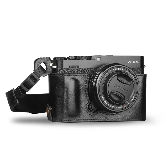 MegaGear X-E4 Custodia Pelle Nera Vera Pelle Ever Ready