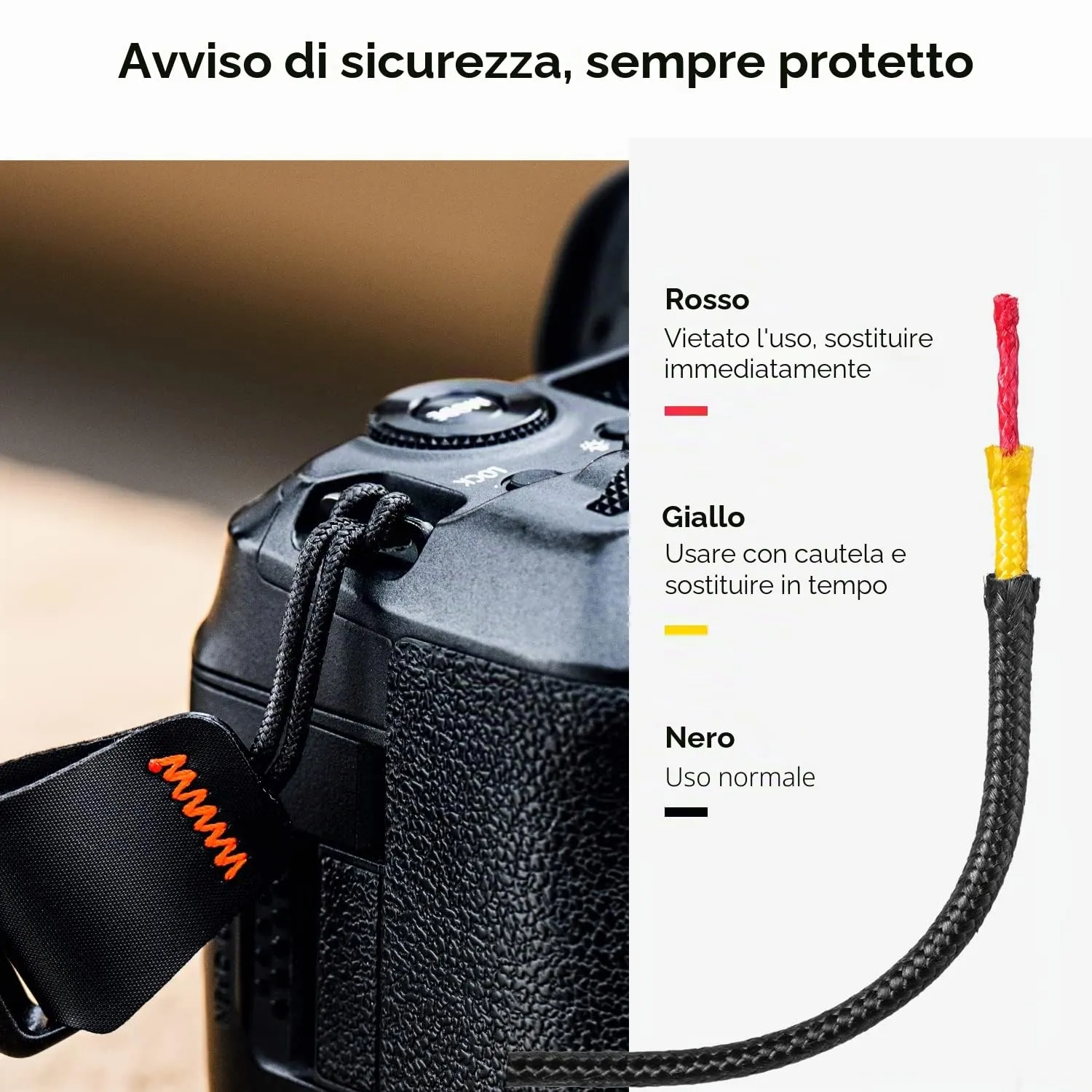 K&F Concept tracolla fotocamera cotone intrecciato regolabile