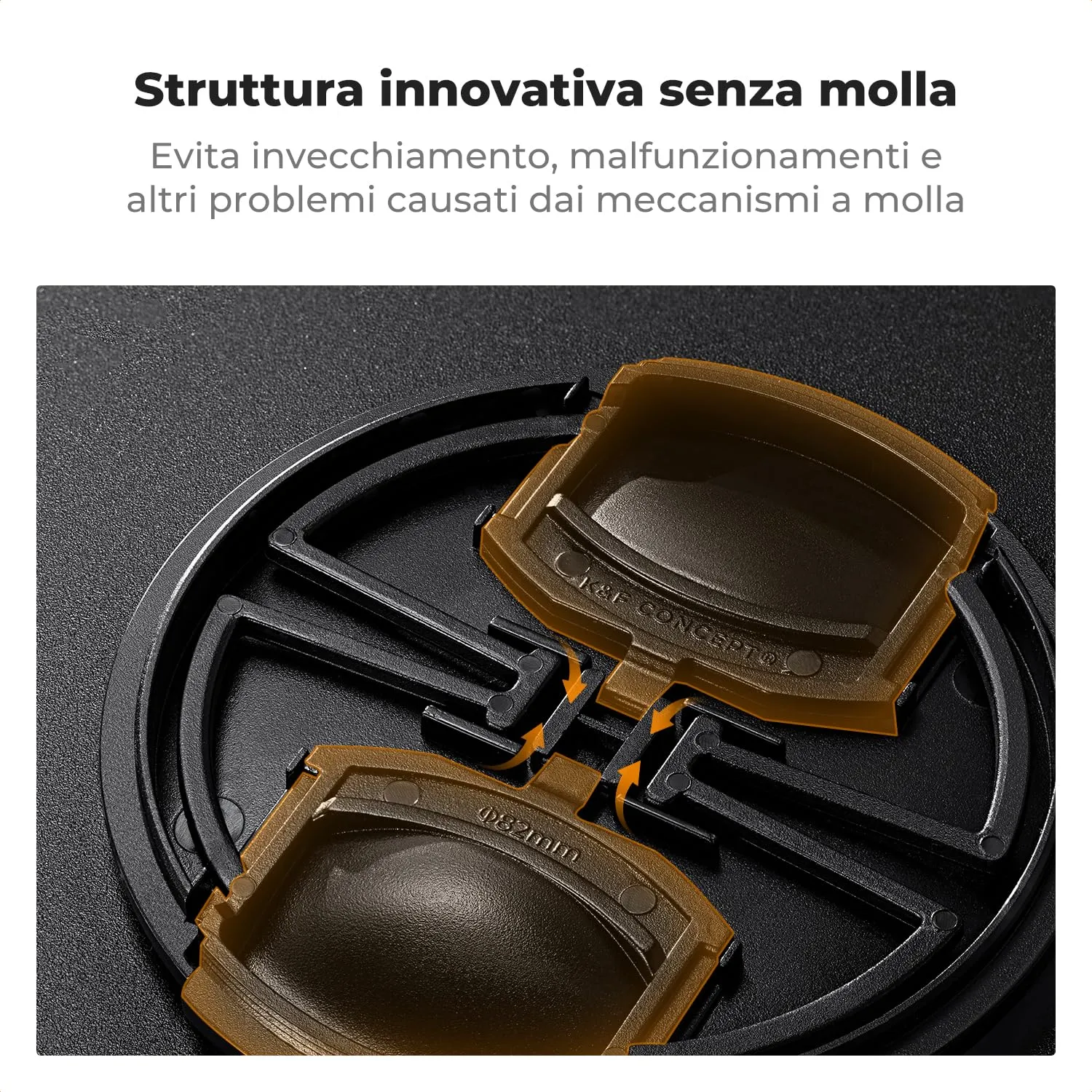 K&F Concept Tappo Obiettivo 55mm Set 2 Pezzi