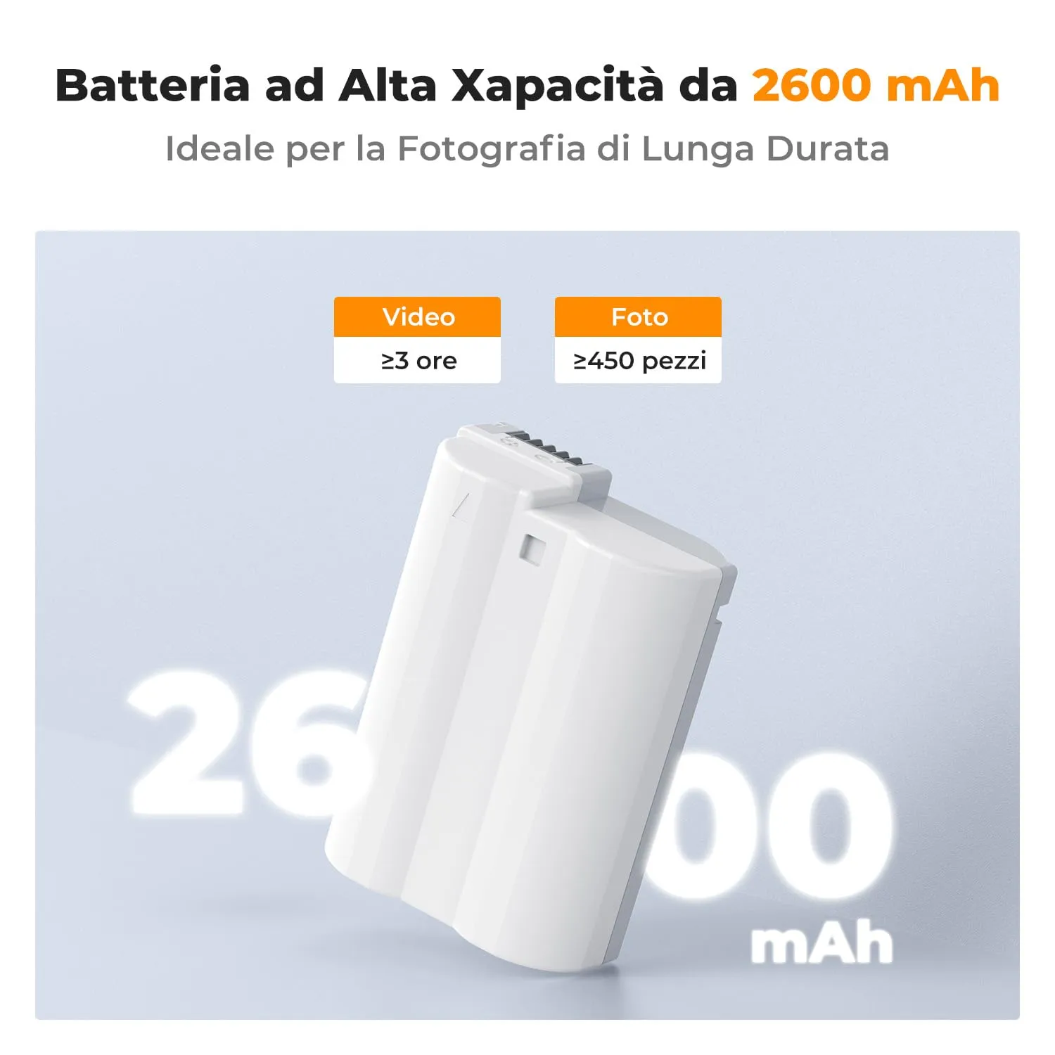 K&F Concept EN-EL15C Batteria Nikon 2600mAh USB-C