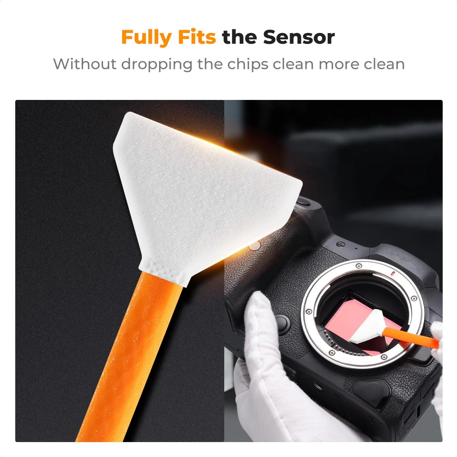 K&F Concept kit pulizia sensore full-frame 24mm 10 pezzi delicato