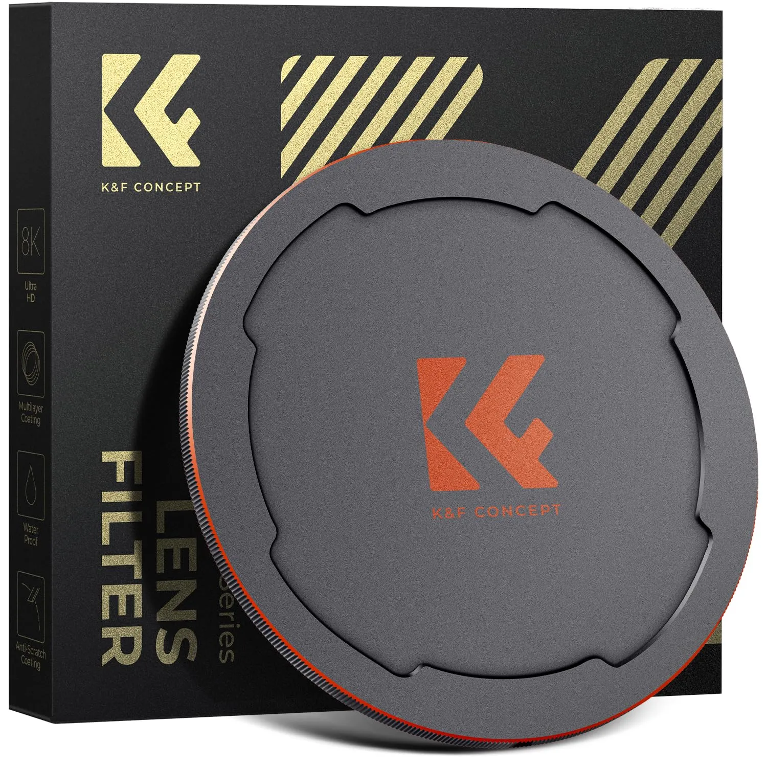 K&F Concept Tappo Copriobiettivo Magnetico 82mm in alluminio