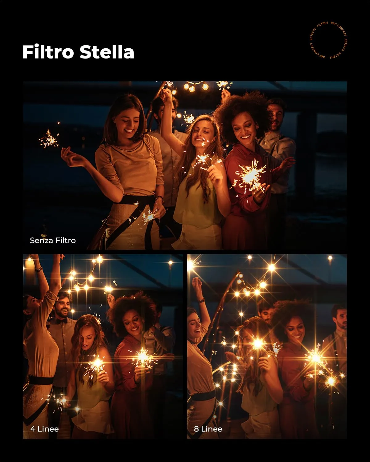 K&F Concept Nano-Klear filtro stella 82mm 4-8 punti