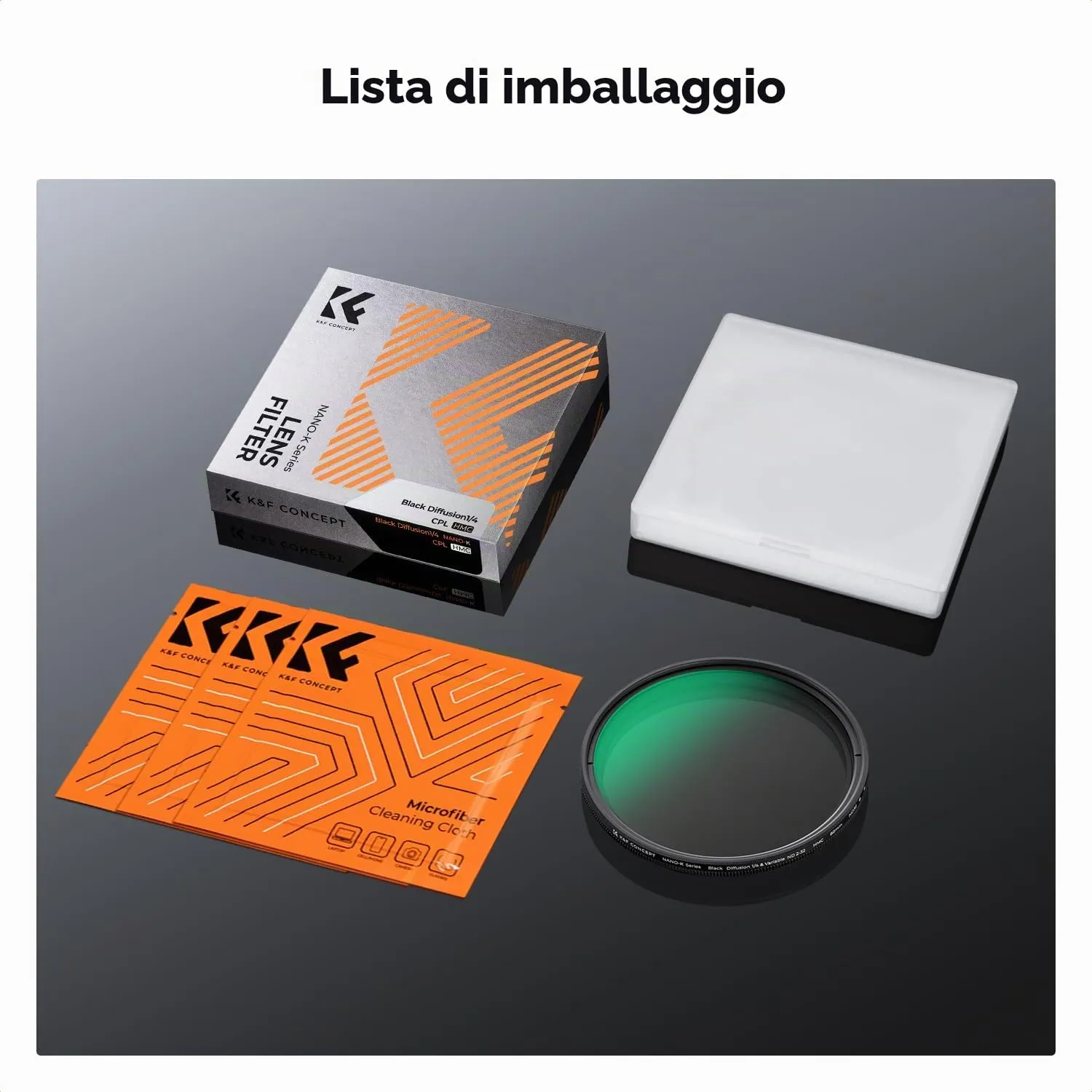 K&F Concept Nano-Klear filtro Black-Mist ND2-32 67mm