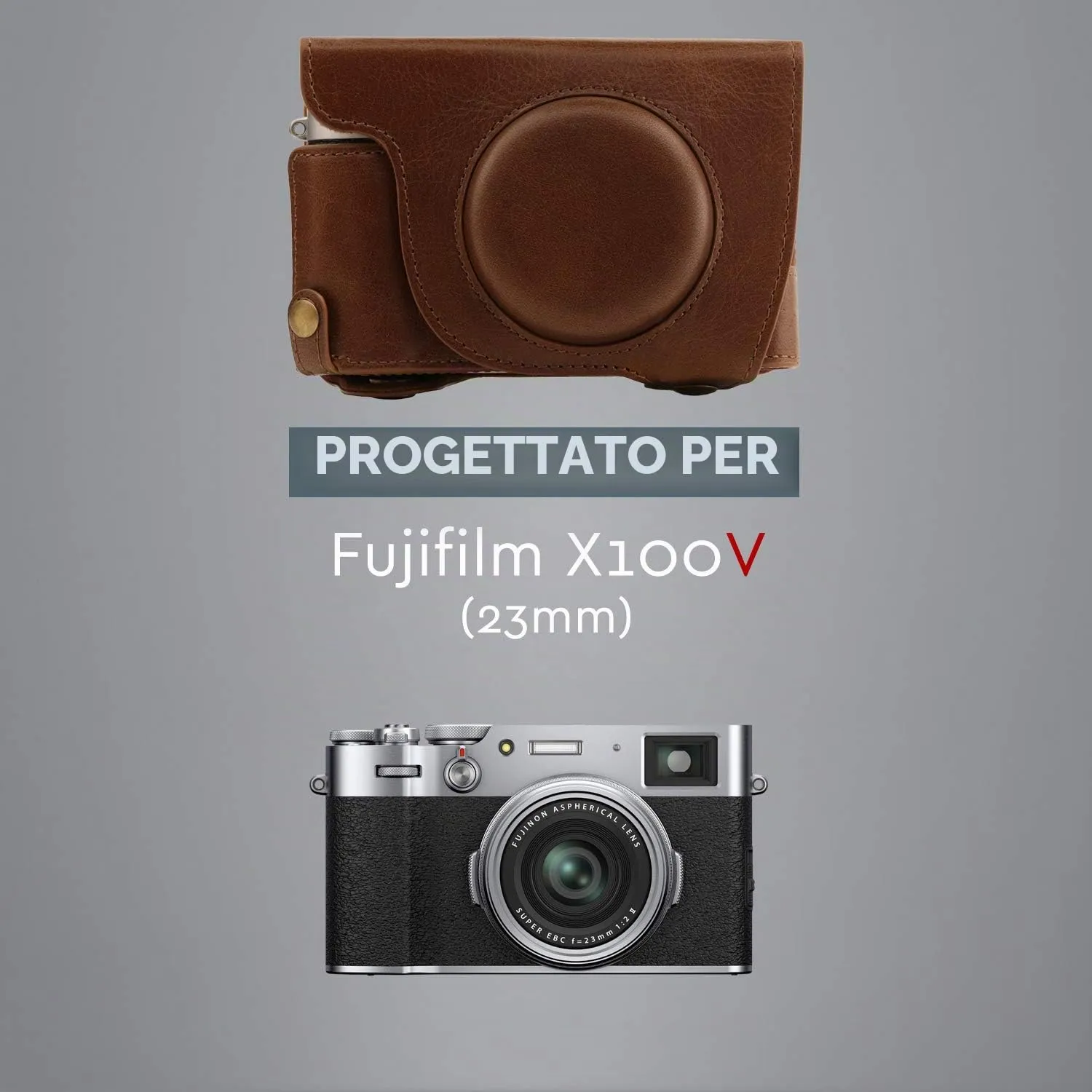 MegaGear Ever Ready custodia pelle X100V marrone